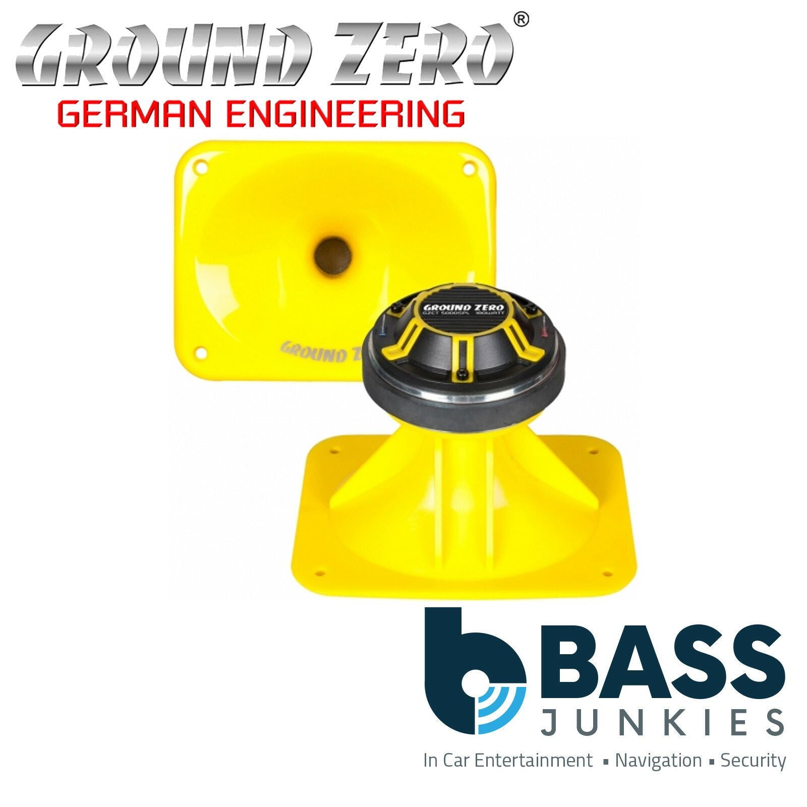 Ground Zero GZCT 5000SPL - 20 x 15 cm 8" x 5.9" 360W Car Speaker Tweeters Pair