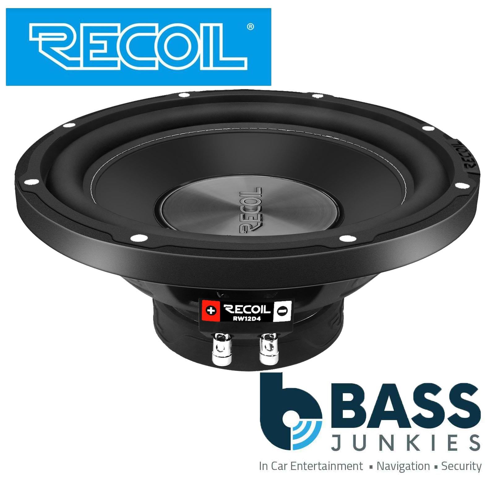Recoil RW12D4 - 600 Watts 12" Inch 30cm Dual Voice Coil 4-Ohm Car Sub Subwoofer