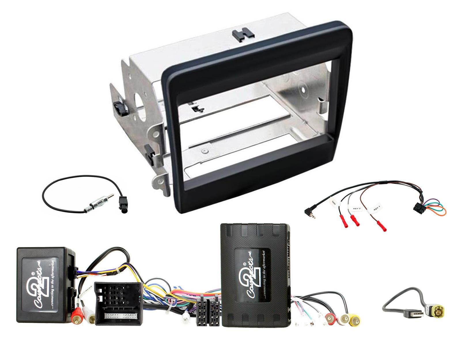 SONY DAB+ Apple | Android Double Din Stereo Fitting Kit + Steering Wheel Stalk Controls to fit Porsche 911 2011-16