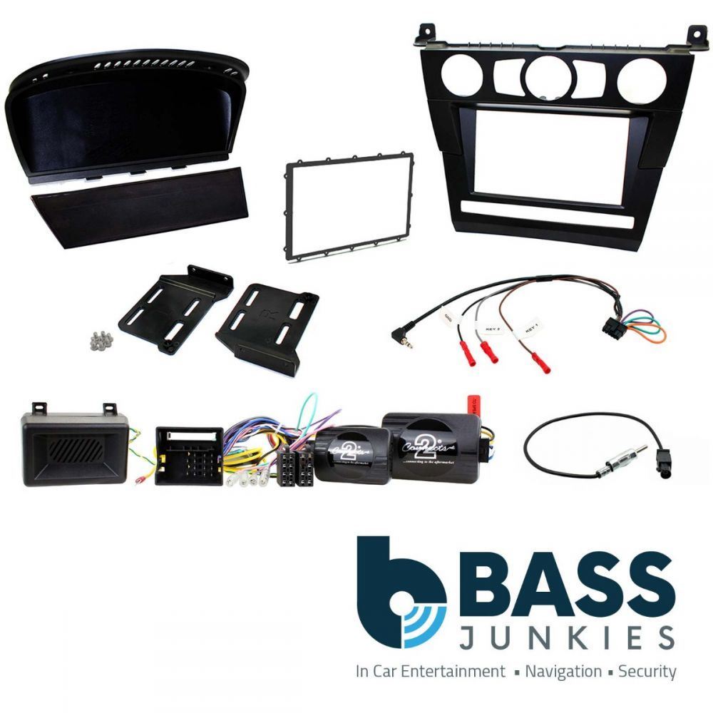 Connects2 CTKBM23 BMW 5 Series E61 03-07 Car Stereo Double Din Fascia & Steering Wheel Kit