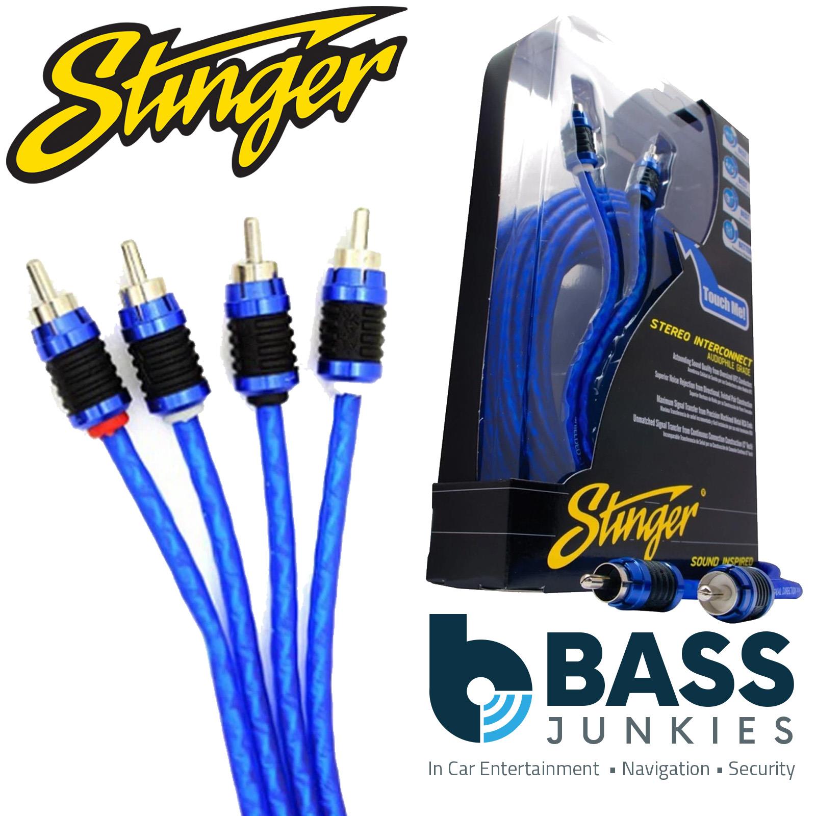 Stinger SI6217 6000 Series 5.18 Metre 17Ft Car Stereo Shielded Directional Twisted RCA Phono Cable