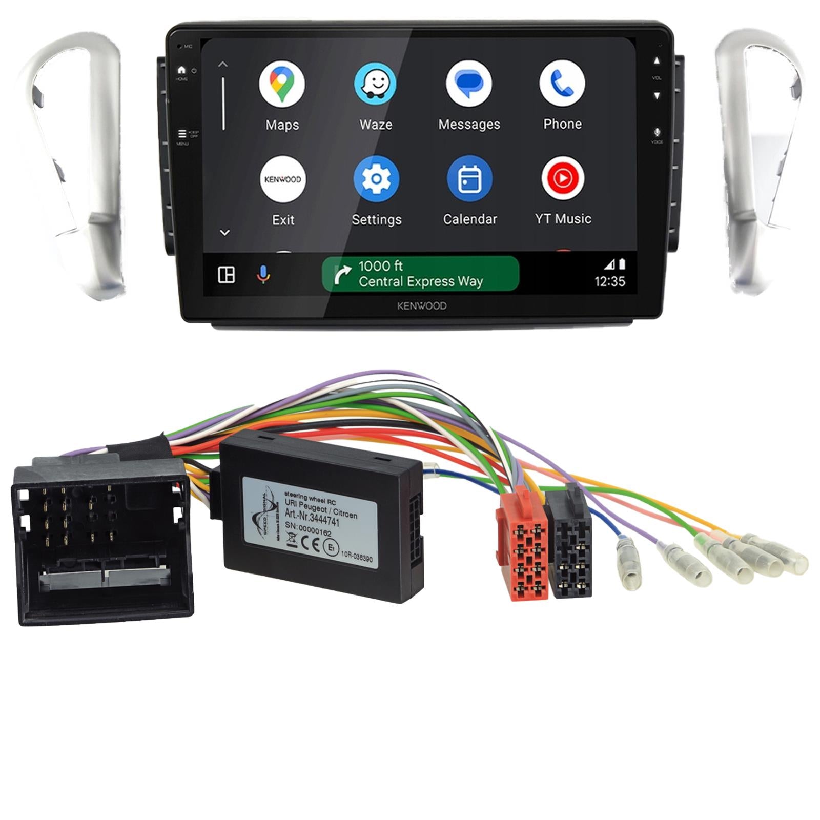 Kenwood 9" CarPlay Android Car Stereo Fitting Kit For Peugeot 2008 2014 Onwards