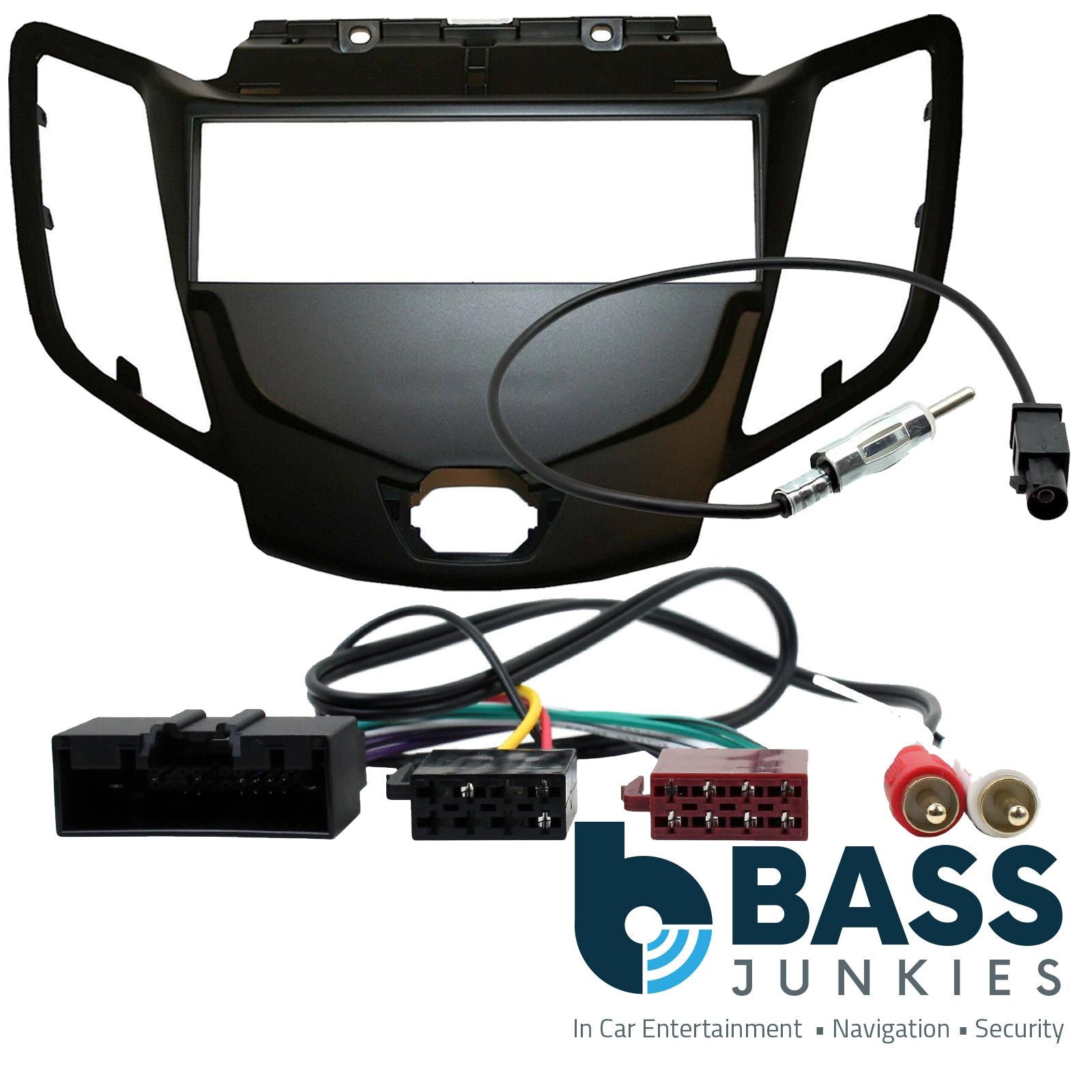 Ford Fiesta MK7 2008-2017 Single Din Car Stereo Black Fascia Panel & AUX Kit