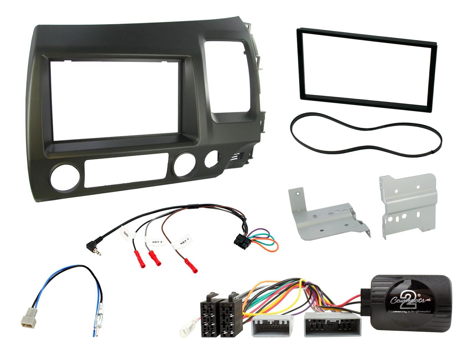 SONY XAV-1550D DAB+ Smart Bluetooth Car Radio + Stereo fitting kit + Steering Wheel Controls Loom for Honda Civic 2006-2012