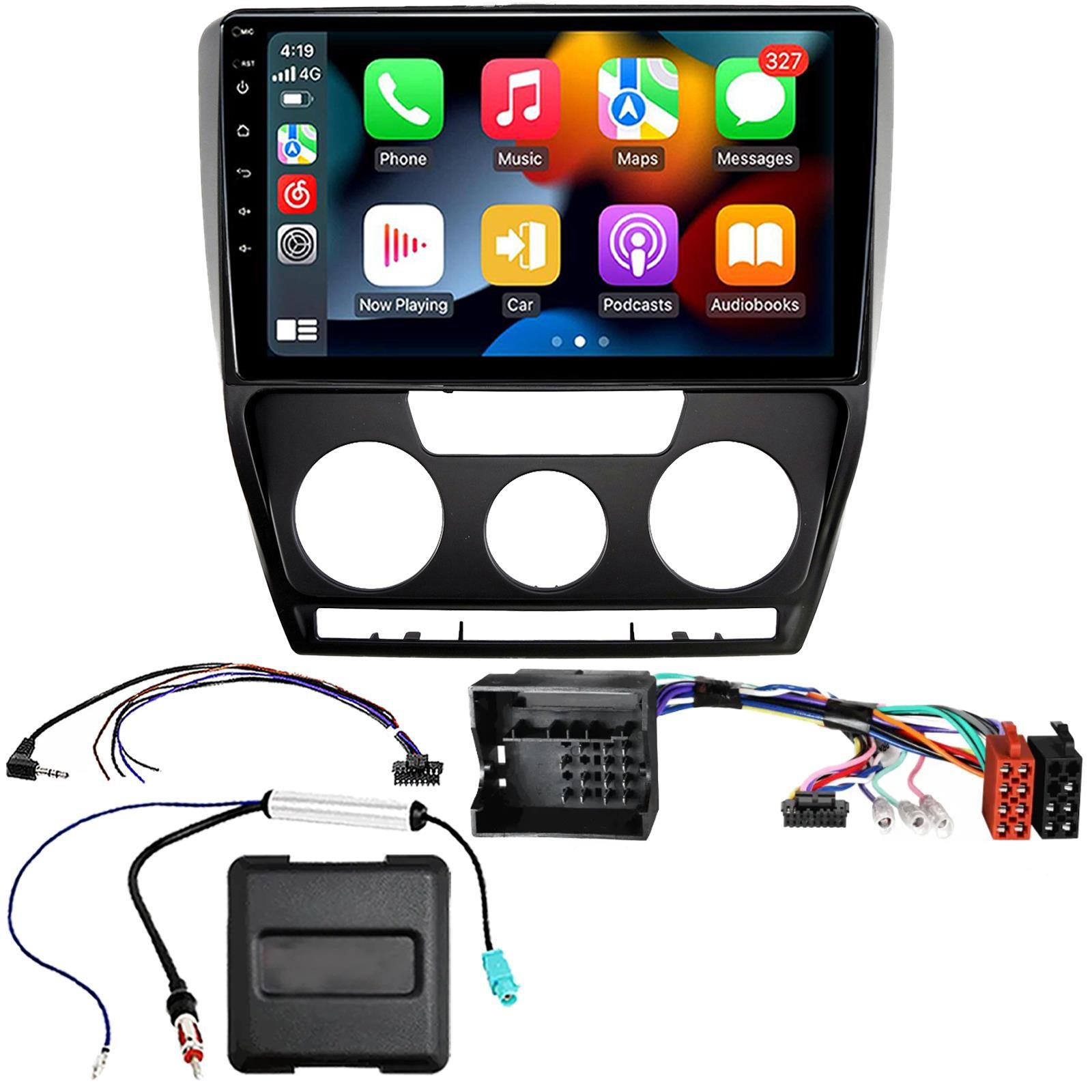 Kenwood 9" CarPlay Android Car Stereo Kit For Skoda Octavia Black 2004 - 2014