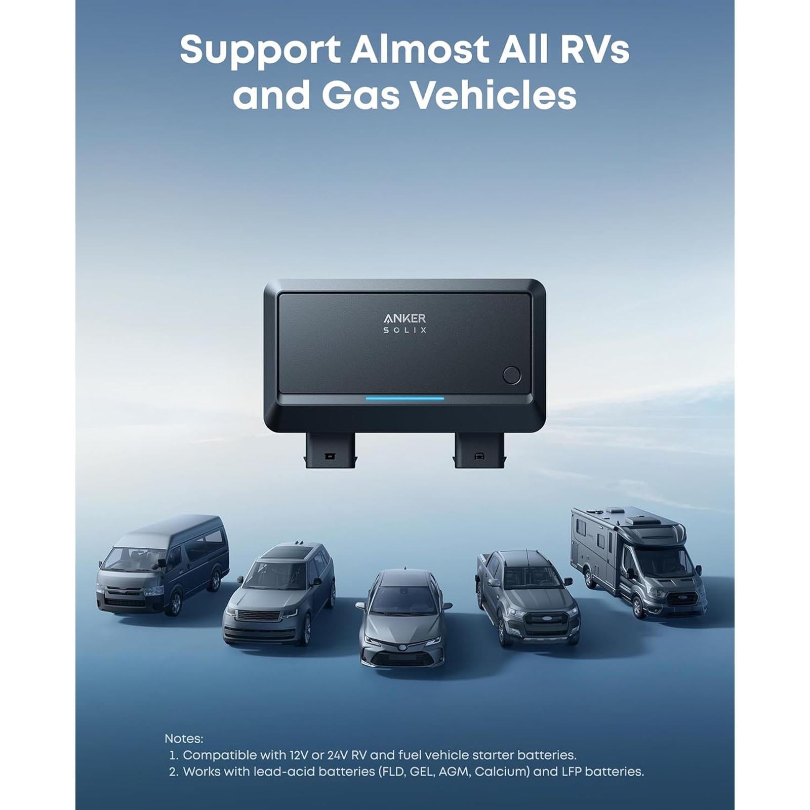 Anker SOLIX - 800 Watt DC-DC Alternator Charger for Portable Power Stations & Campervans