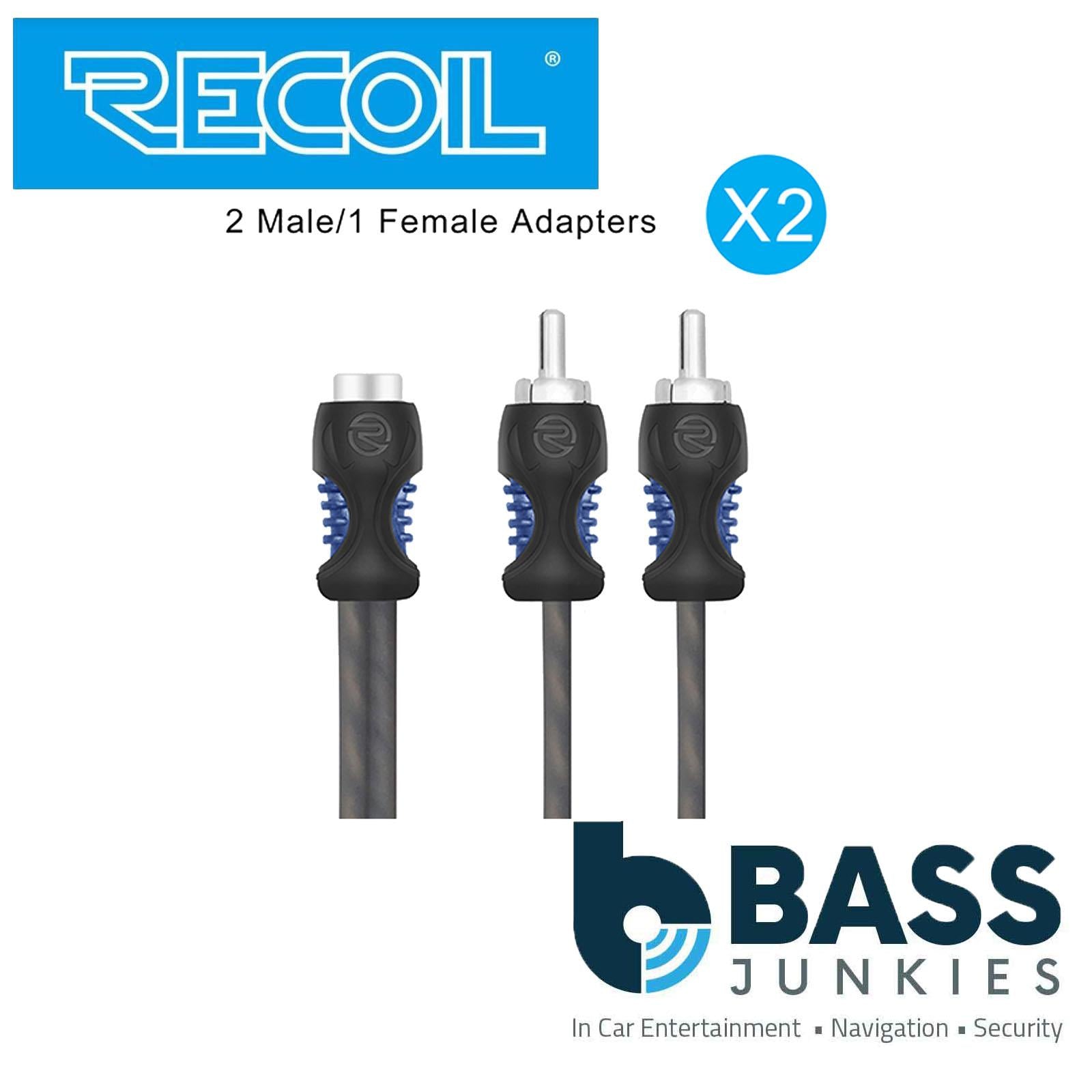 Recoil R1F2M - Echo Series OFC RCA Y-adaptor 1 Female to 2 Male Pair