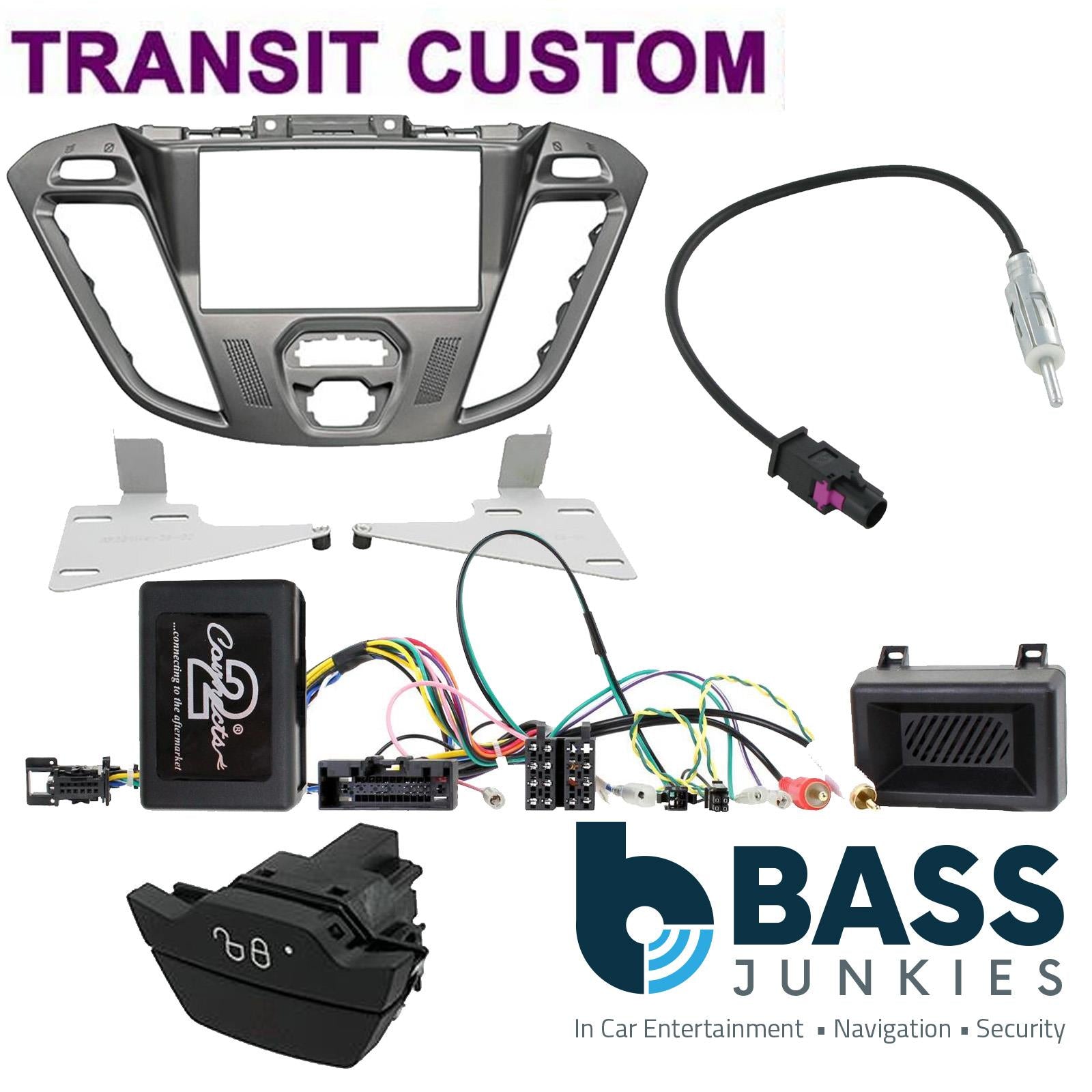 Ford Transit Custom 2012-18 Car Stereo Double Din Fascia & Steering Kit CTKFD41C
