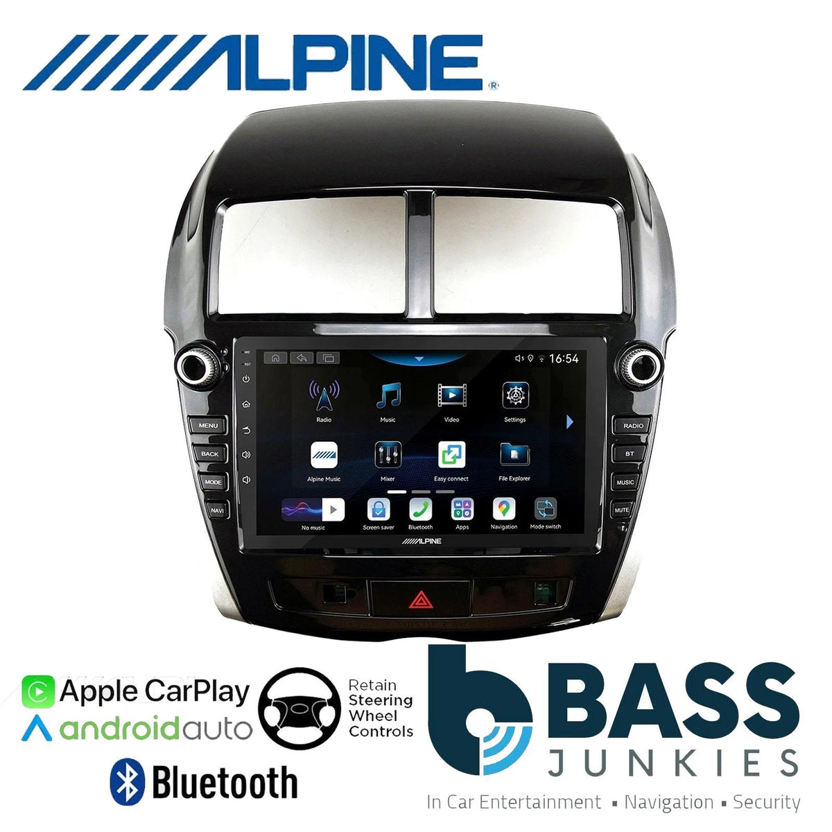 Alpine 9" CarPlay Android Car Stereo Kit For Mitsubishi ASX Black 2013 - 2018