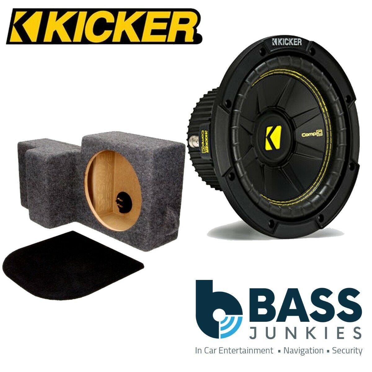 BMW X5 (E53) 1999-2006 Kicker CWCS104 - CompC 10" 25cm 500 Watts Car Subwoofer Custom Bass Box Kit