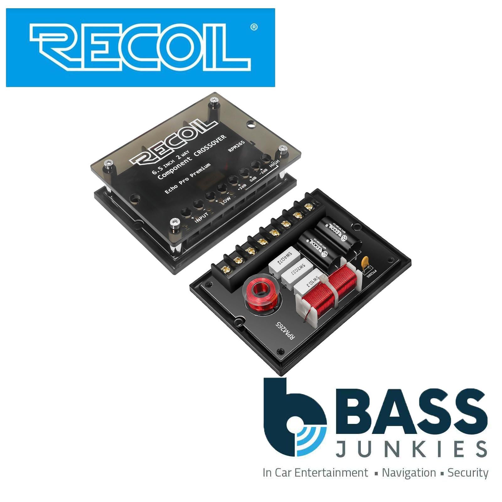 Recoil RPM265 - 6.5" 2 Way 240 Watts Component Car Door Speakers & Tweeters