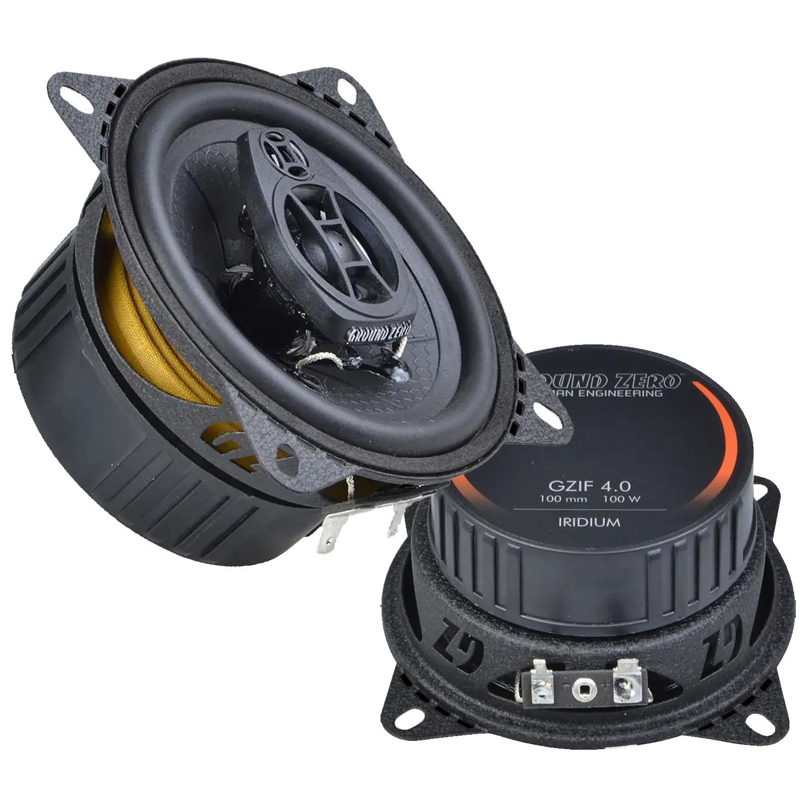Ground Zero GZIF 4.0 - 4" 10cm 200 Watts 2-Way Coaxial Car Door Speakers