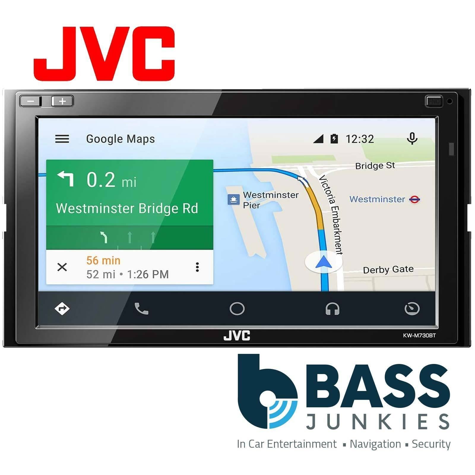 JVC KW-M730BT - 6.8" Mechless Apple Carplay Android Auto Bluetooth Touchscreen, AM/FM Tuner, iPod iPhone Android Control  Car Stereo