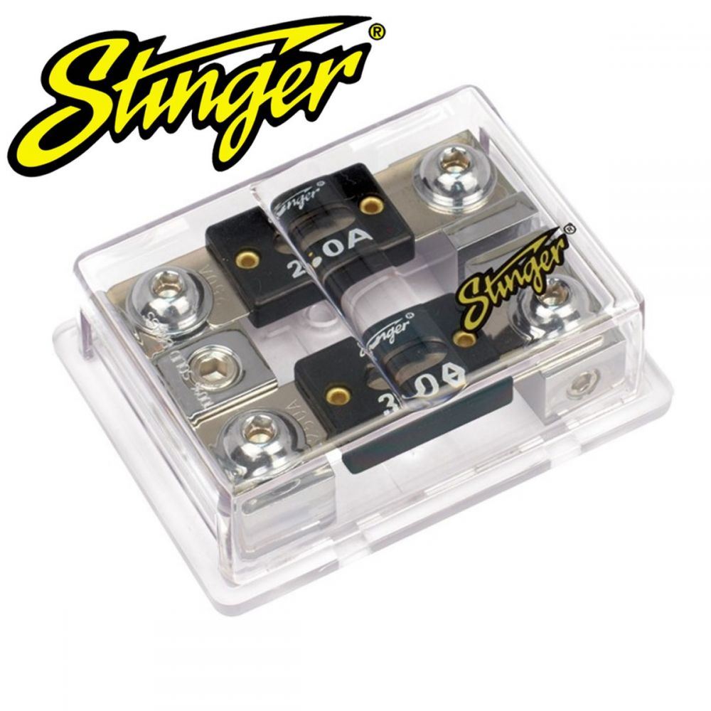 Stinger SPD5212 Shoc-Krome Dual ANL Fuseholder 0GA Input 0GA Output