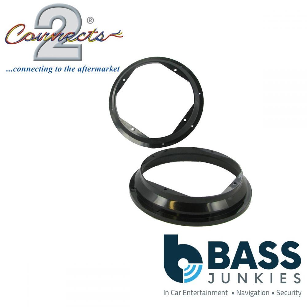 Connects2 CT25VW02 - Volkswagen Bora Golf Passat Audi A2 Seat Leon Toledo Fabia Vehicle 200mm 8" Front or Rear Car Speaker Adapter Brackets