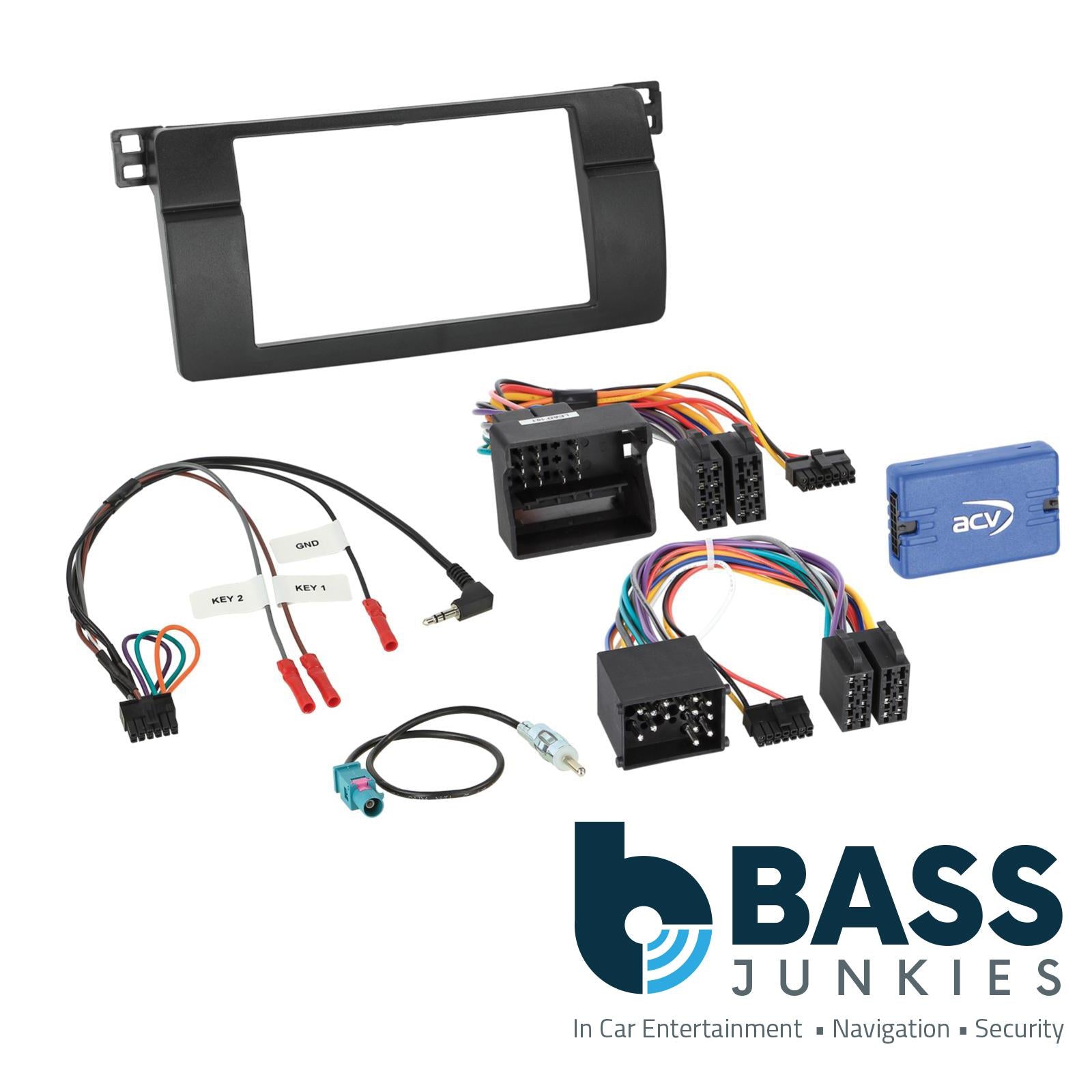 Double Din Car Radio Stereo Full Fitting Kit for BMW 3 Series E46 00 - 07 Cabrio