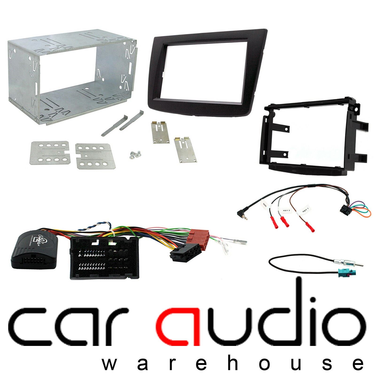 Connects2 CTKAR07 Alfa Romeo Mito 2014 - 2018 (955) Black Double Din Car Stereo Fascia Panel & Steering Wheel Interface Kit