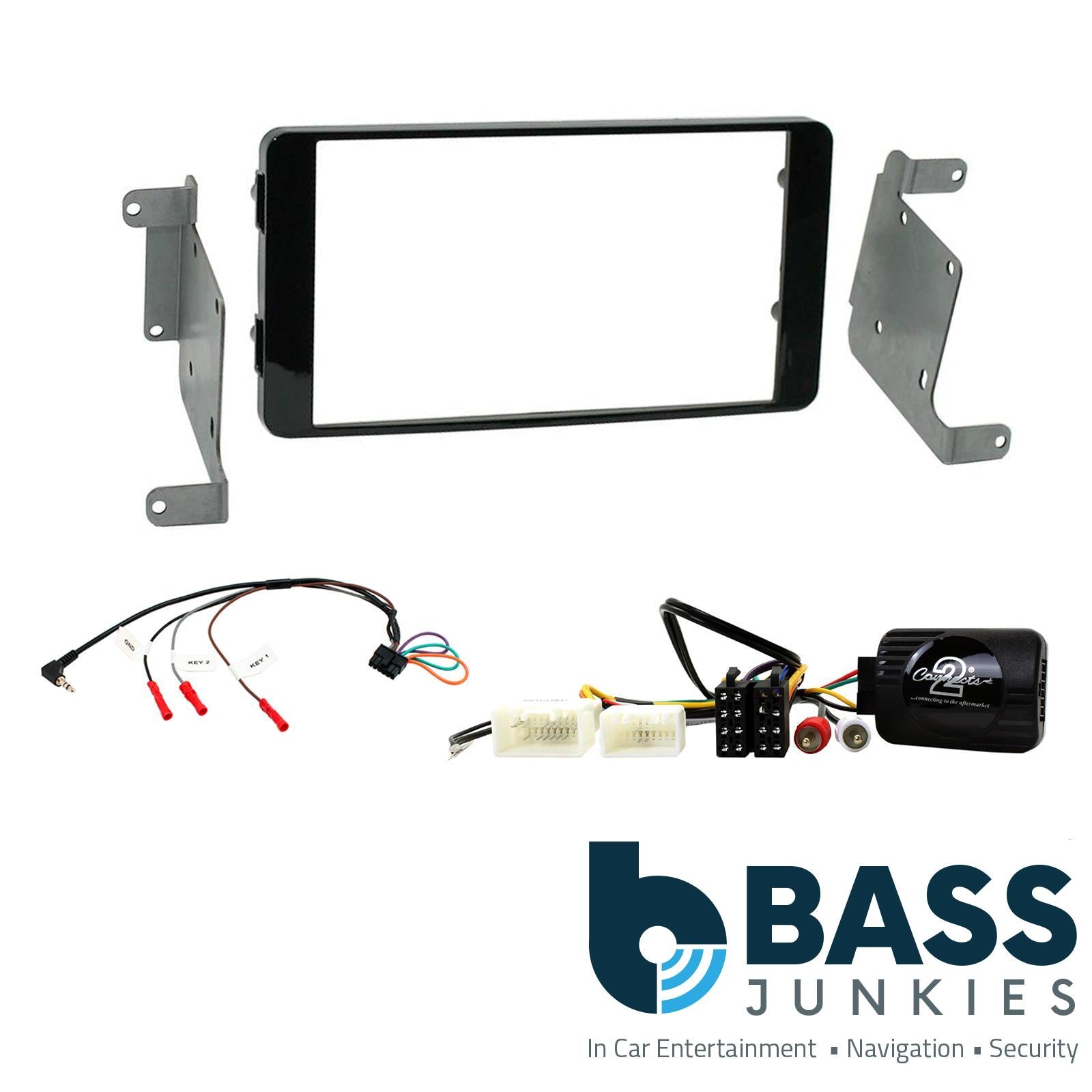 Double Din Stereo Fitting Kit + Steering Wheel Stalk Controls to fit Mitsubishi L200 2015-21 | Mitsubishi Triton 2015-21