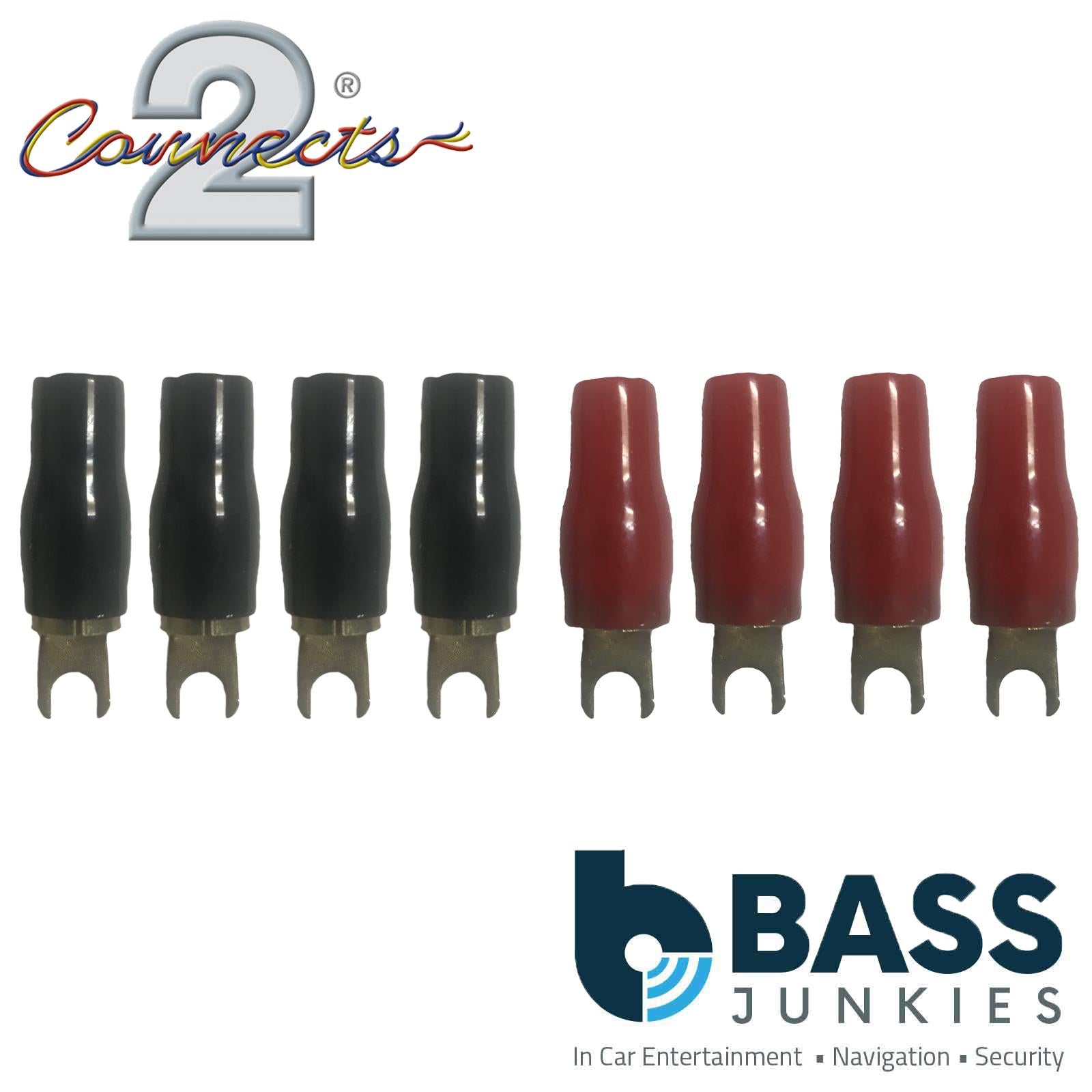 Connects2 5 Pairs 4 Gauge Spade Terminal Spade Fork Adapters for Speaker Wire