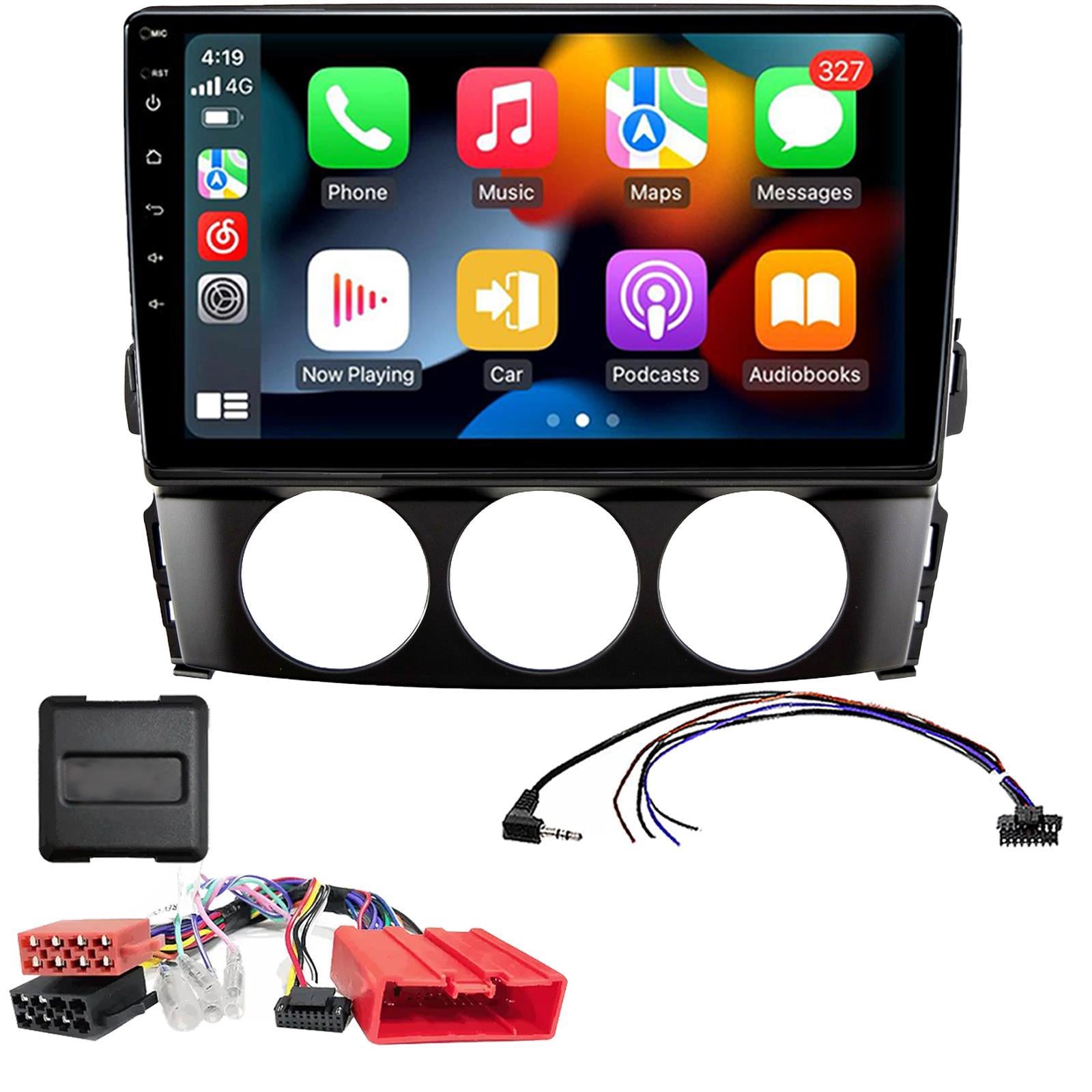 UPGRADED 9" CarPlay Android Car Stereo Fitting Kit For Mazda MX-5 2009 Onwards