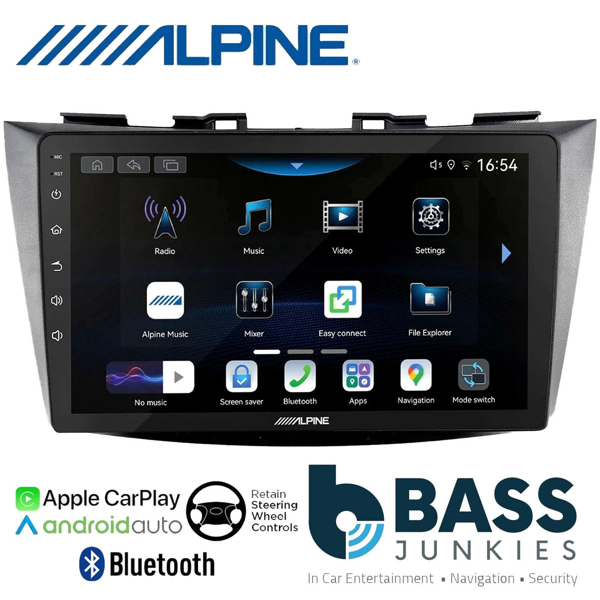 Alpine 9" CarPlay Android Car Stereo Fitting Kit For Suzuki Swift 2012 Onwards