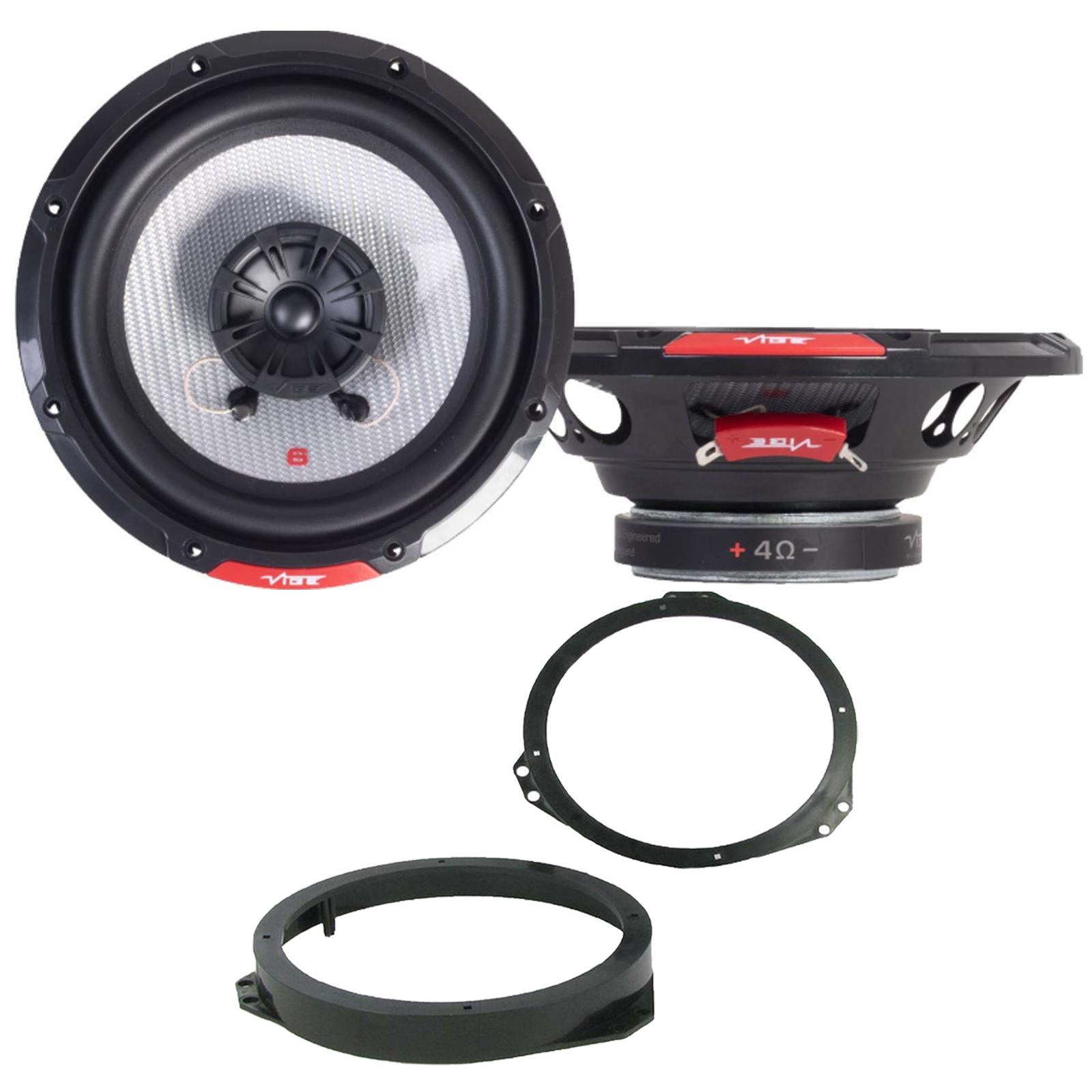Vibe PULSE6-V3 360W Coaxial Speakers Supplied with Brackets to fit 6.5" Speakers to a Vauxhall Meriva 2003-2010 [Front Doors 165mm. A Model]