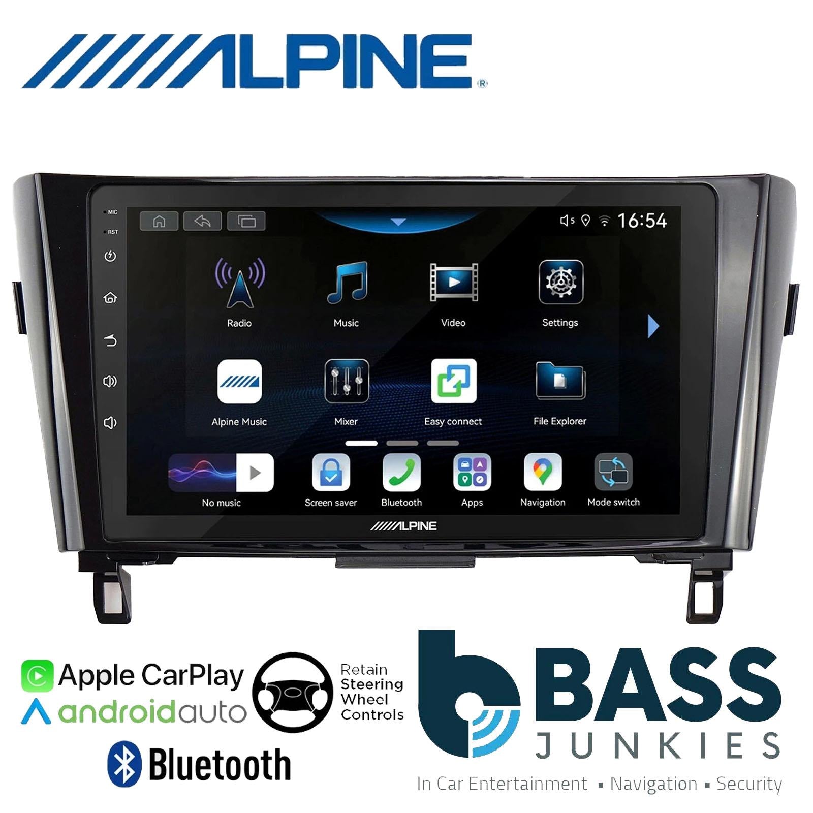 Alpine 9" CarPlay Android Car Stereo Kit For Nissan Qashqai X-Trail Black 16 On