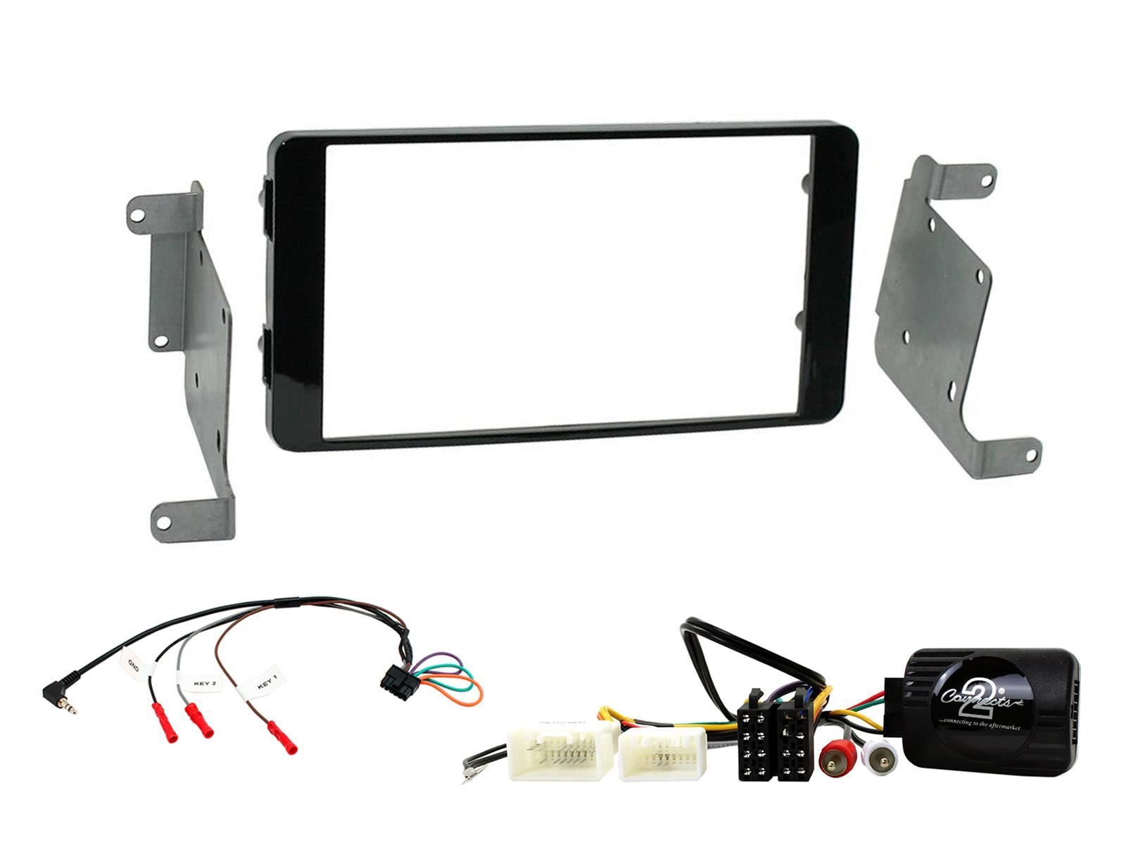 Double Din Stereo Fitting Kit + Steering Wheel Stalk Controls to fit Mitsubishi L200 2015-21 | Mitsubishi Triton 2015-21