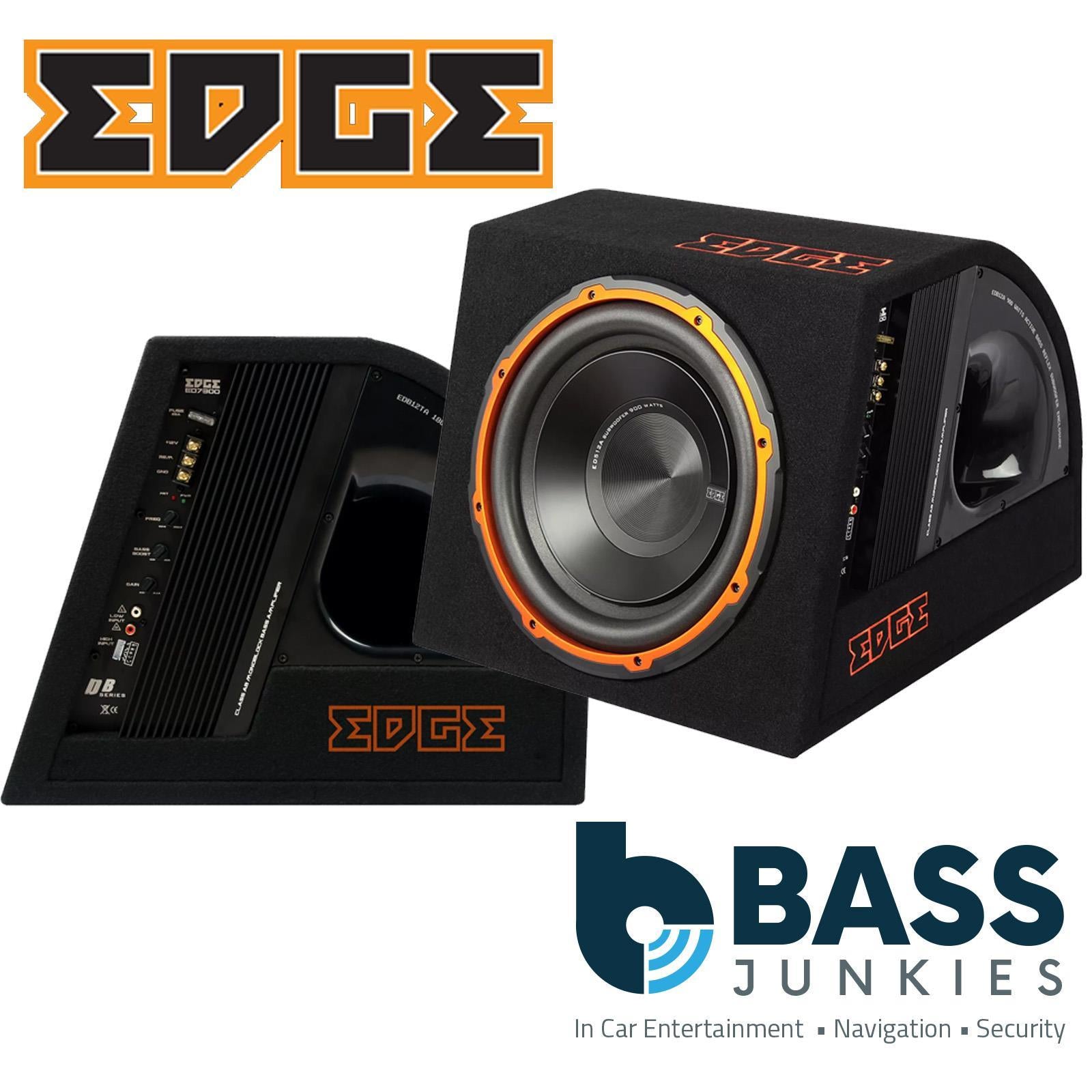 EDGE EDB12A-E0 - DB Series Single 12" inch 900 Watts Active Car Subwoofer Bass Enclosure