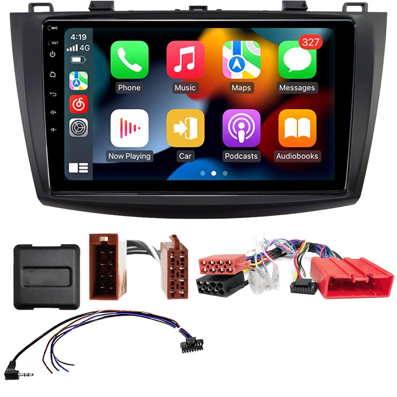 UPGRADED 9" CarPlay Android Car Stereo Fitting Kit For Mazda 3 2010 - 2013