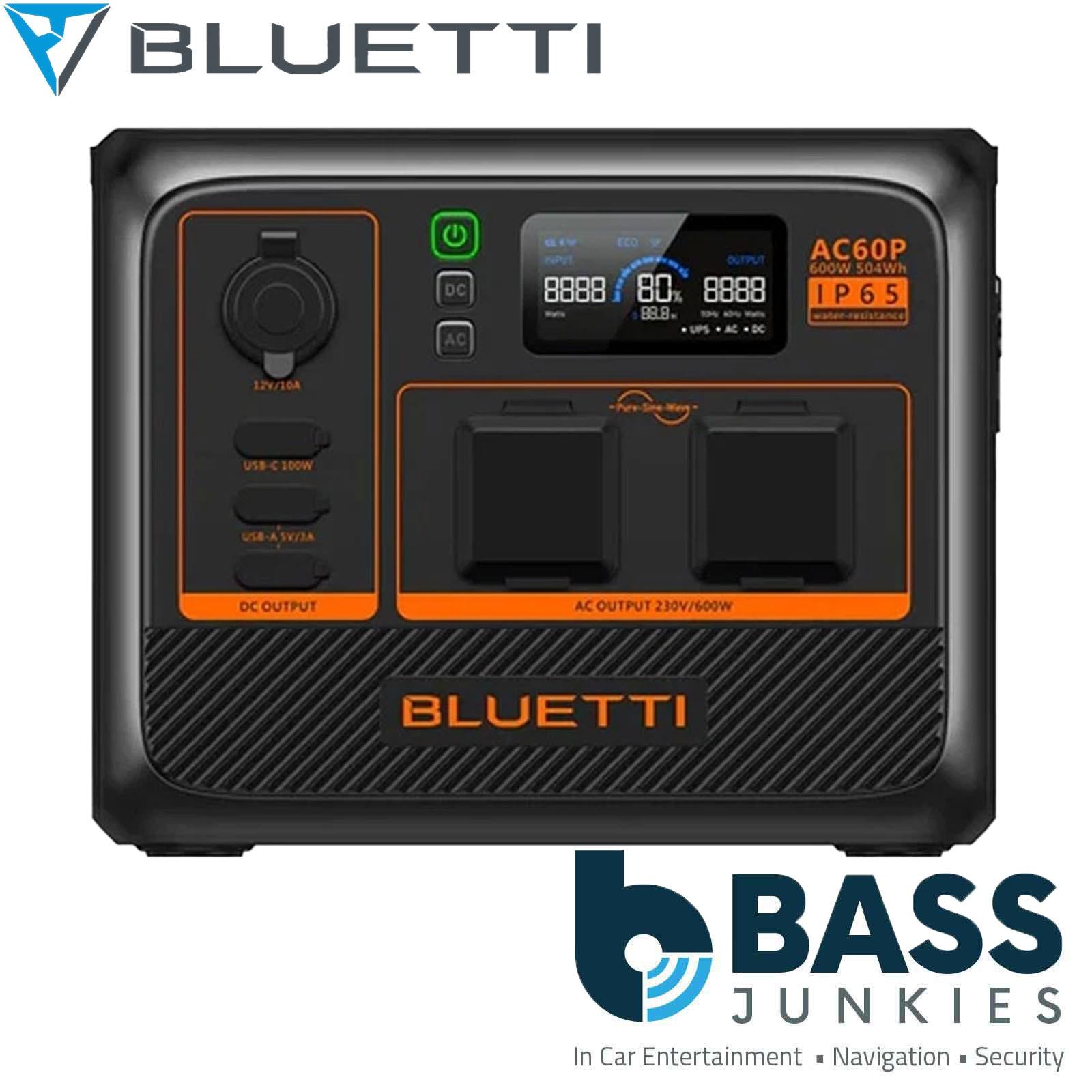 BLUETTI AC60P - 504Wh 600w Portable Battery Power Station LiFePO4