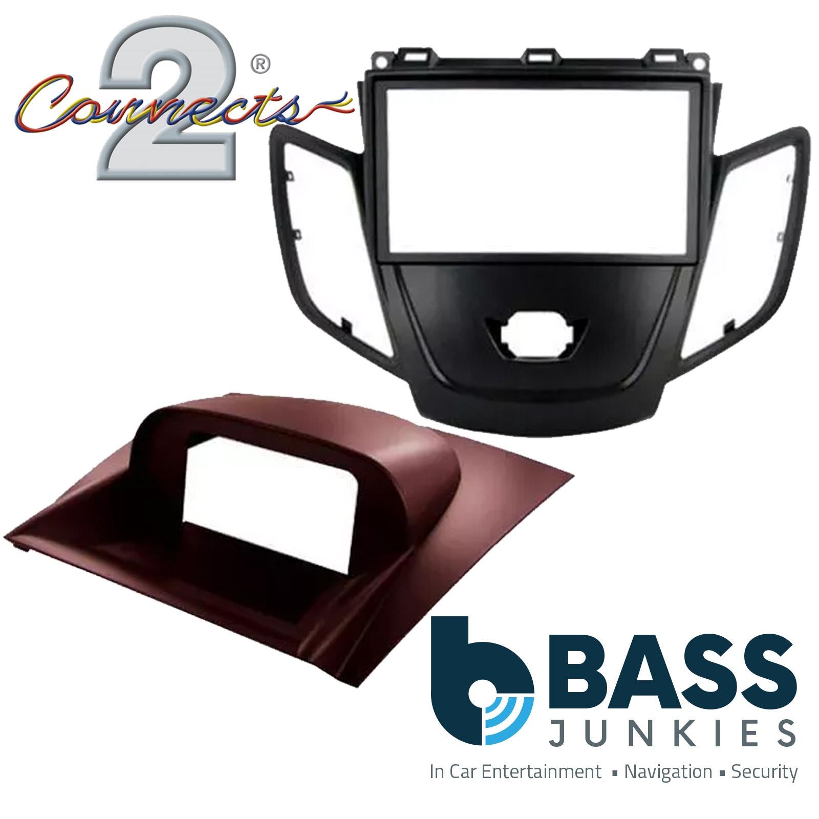 Connects2 CT23FD27 Ford Fiesta 2008 Onwards Car Stereo Double Din Fascia Panel & Cage Kit