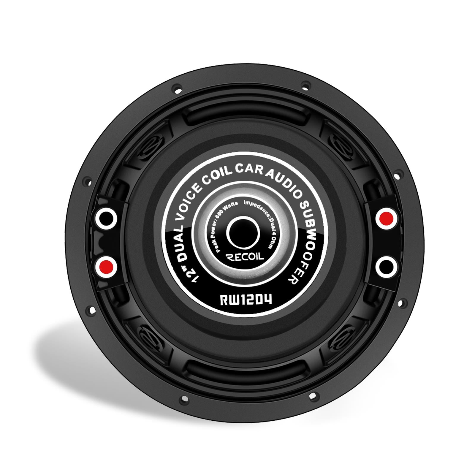 Recoil RW12D4 - 600 Watts 12" Inch 30cm Dual Voice Coil 4-Ohm Car Sub Subwoofer