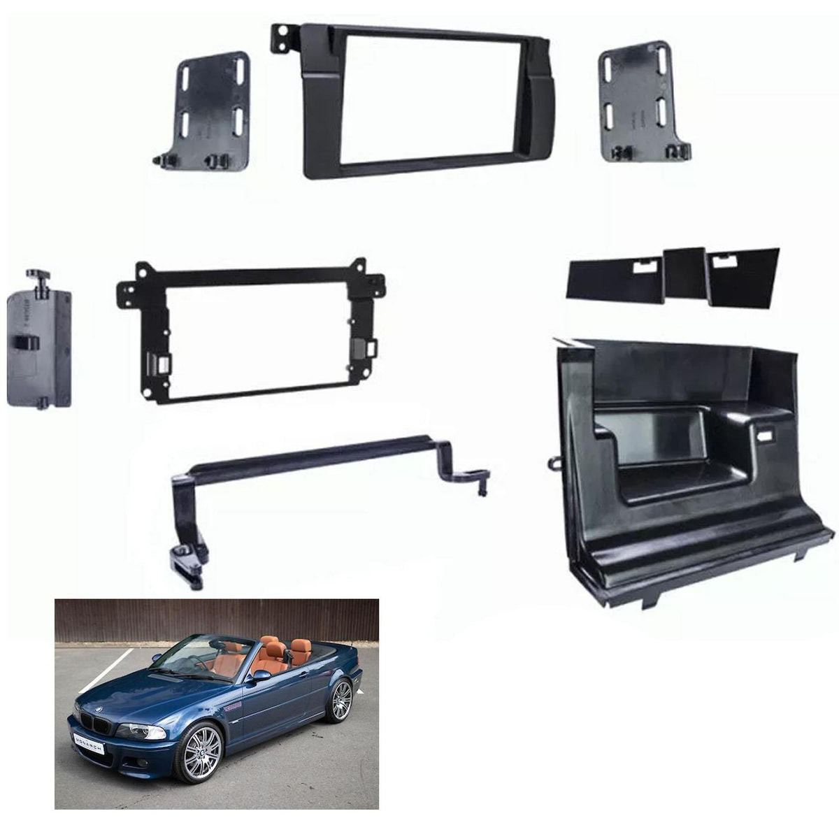 BMW 3 Series E46 1999-2006 Double DIN Car Stereo Right Hand Drive Fascia Panel