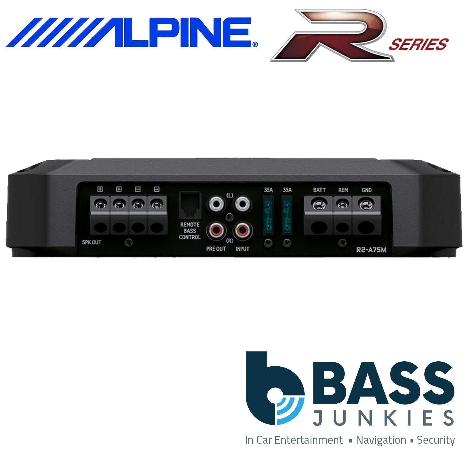 Alpine R2-A75M - R-Series 750 Watts Hi-Res Mono Car Subwoofer Amp Amplifier