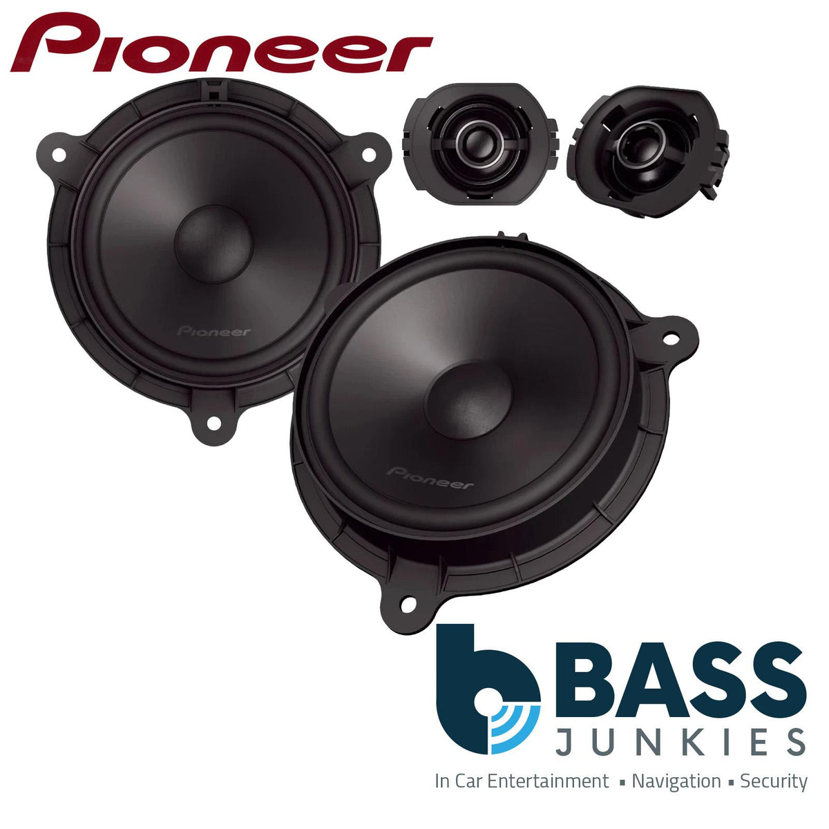 Pioneer 700 Watts 6.5" 2-Way Component Front Door Car Speakers For Fiat Talento VU2016-20