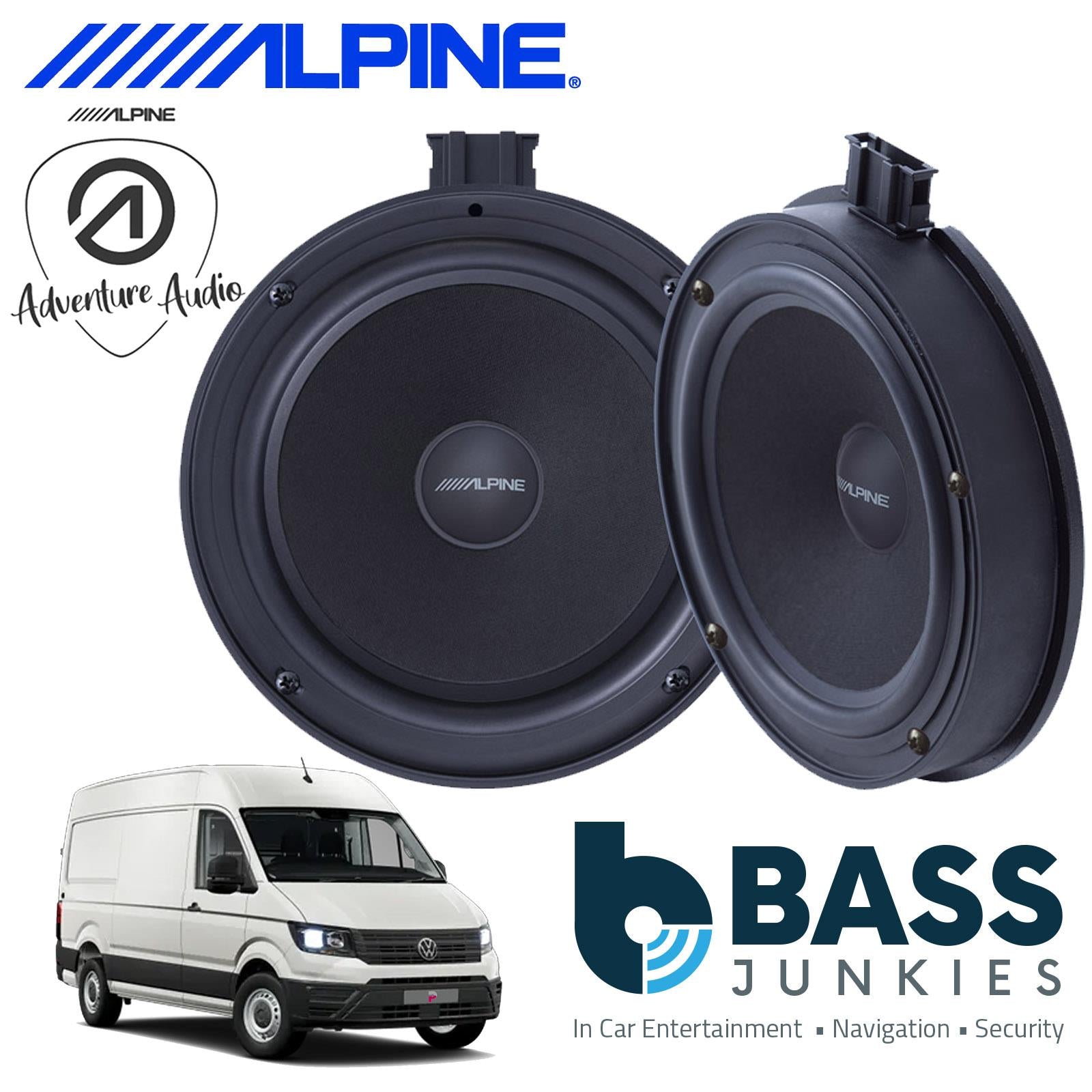 Alpine SPC-106CRA2 - 360 Watts 6.5" Front Door Car Speakers for Volkswagen Crafter 2 & MAN TGE