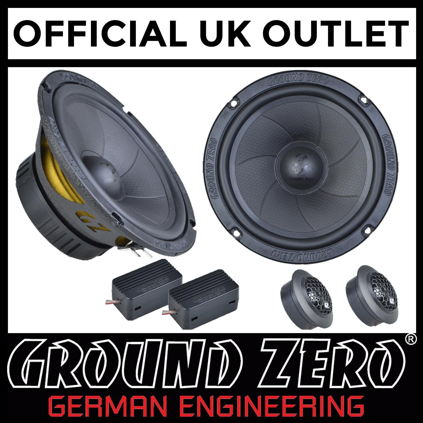 Ground Zero GZIC 16X - 6.5" Inch 16.5cm 150 Watts 2-Way Component Car Speakers