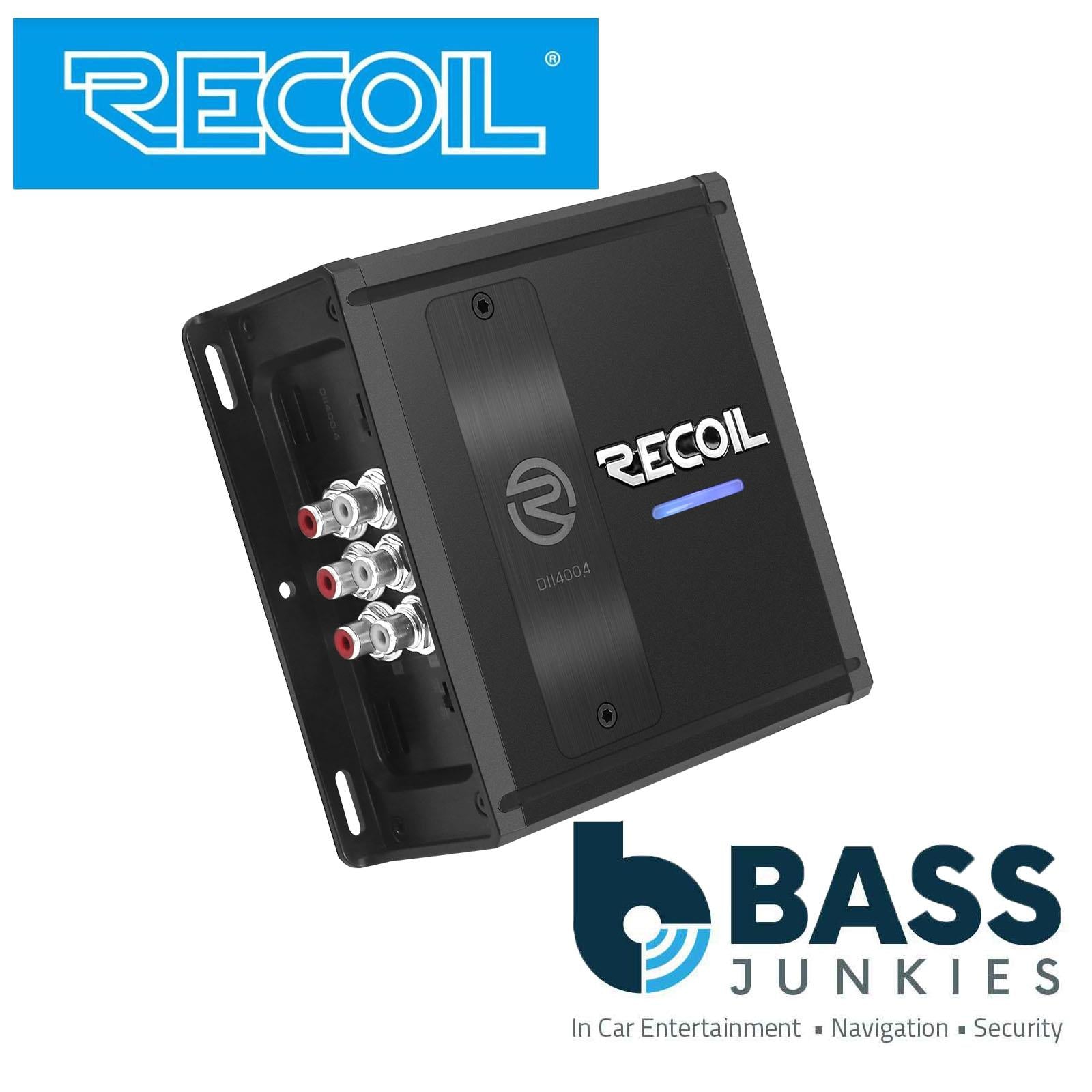 Recoil DII400.4 - 800 Watts 4-Channel 2-4 Ohm Stable Class-D Car Amp Amplifier