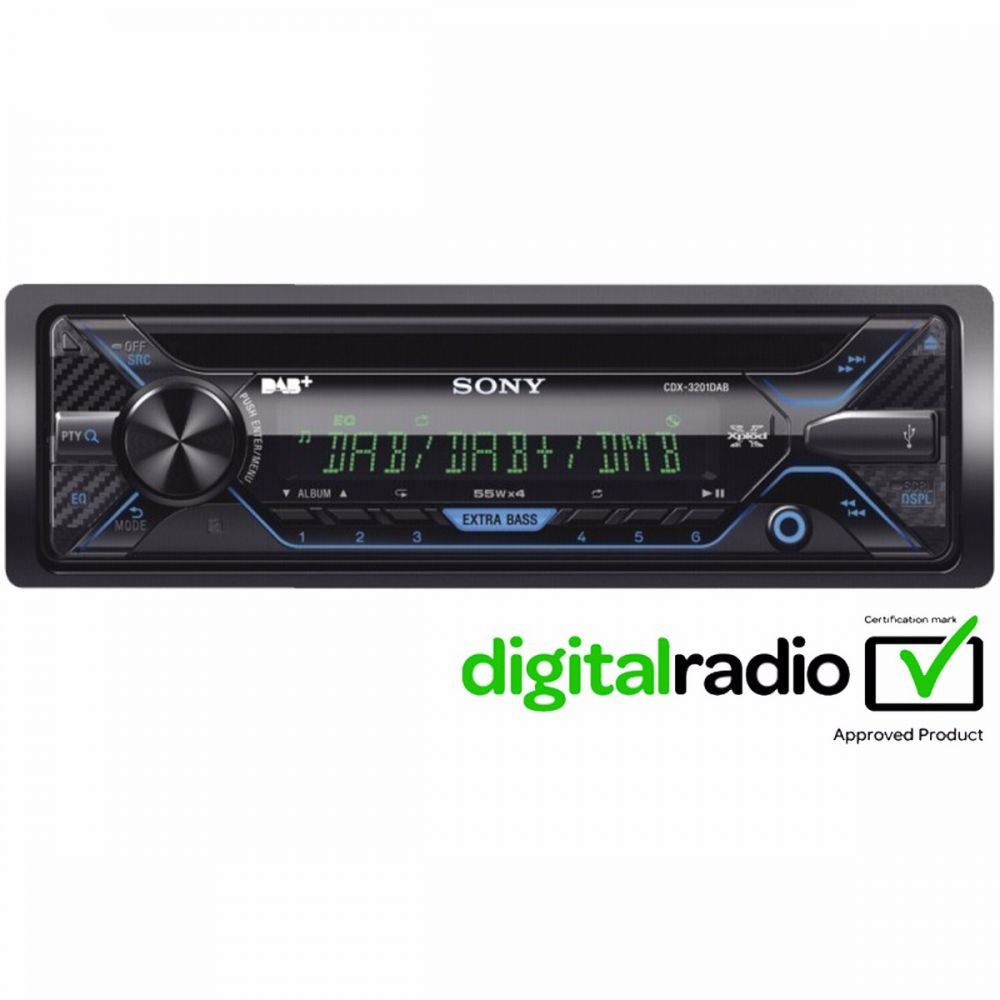 Sony CDX-3201DAB - CD MP3 WMA DAB USB Aux iPod iPhone Car Stereo Radio Tuner Player