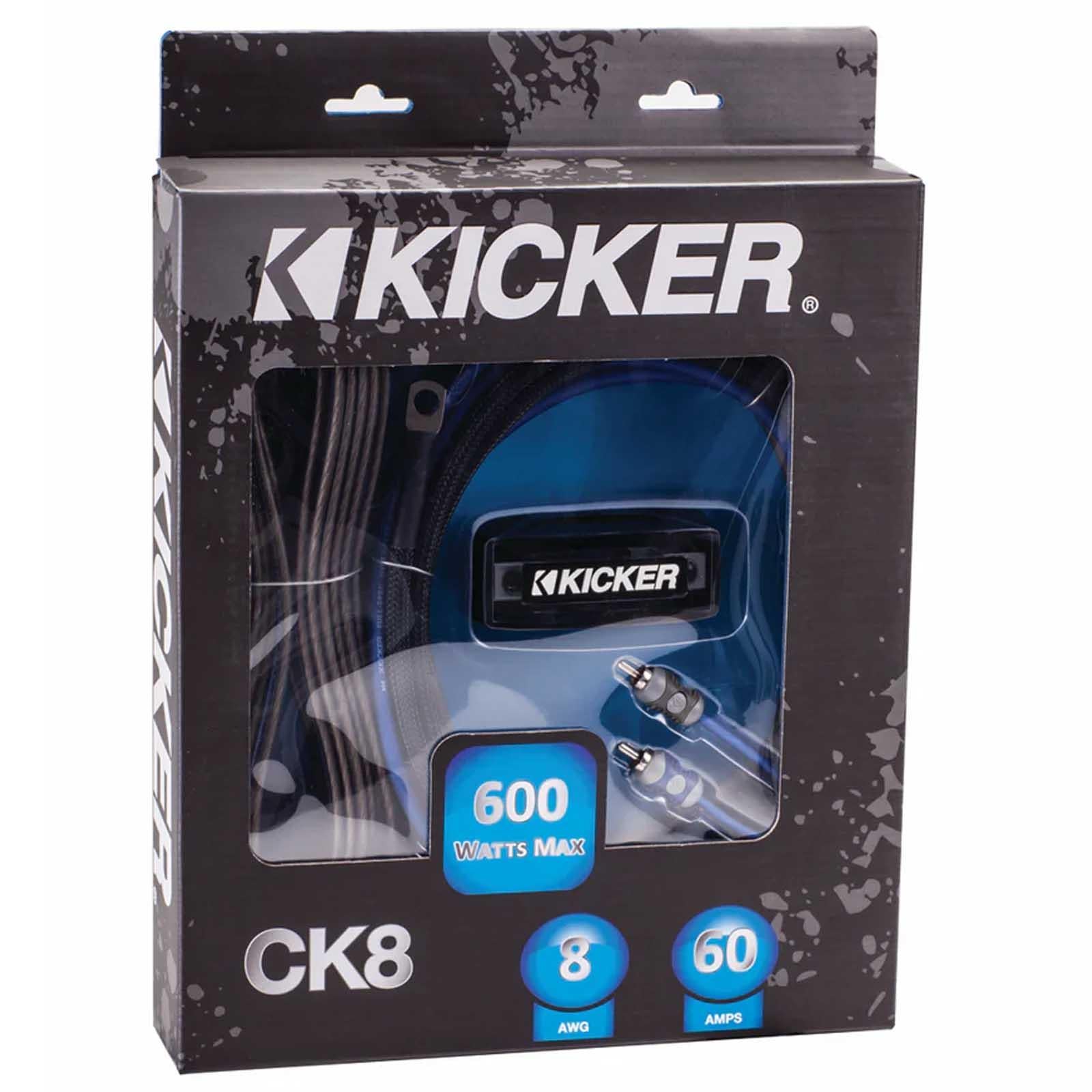 Kicker 46CK8 - 8 AWG 2 Channel Amplifier Wiring Kit Complete Amp Install Kit