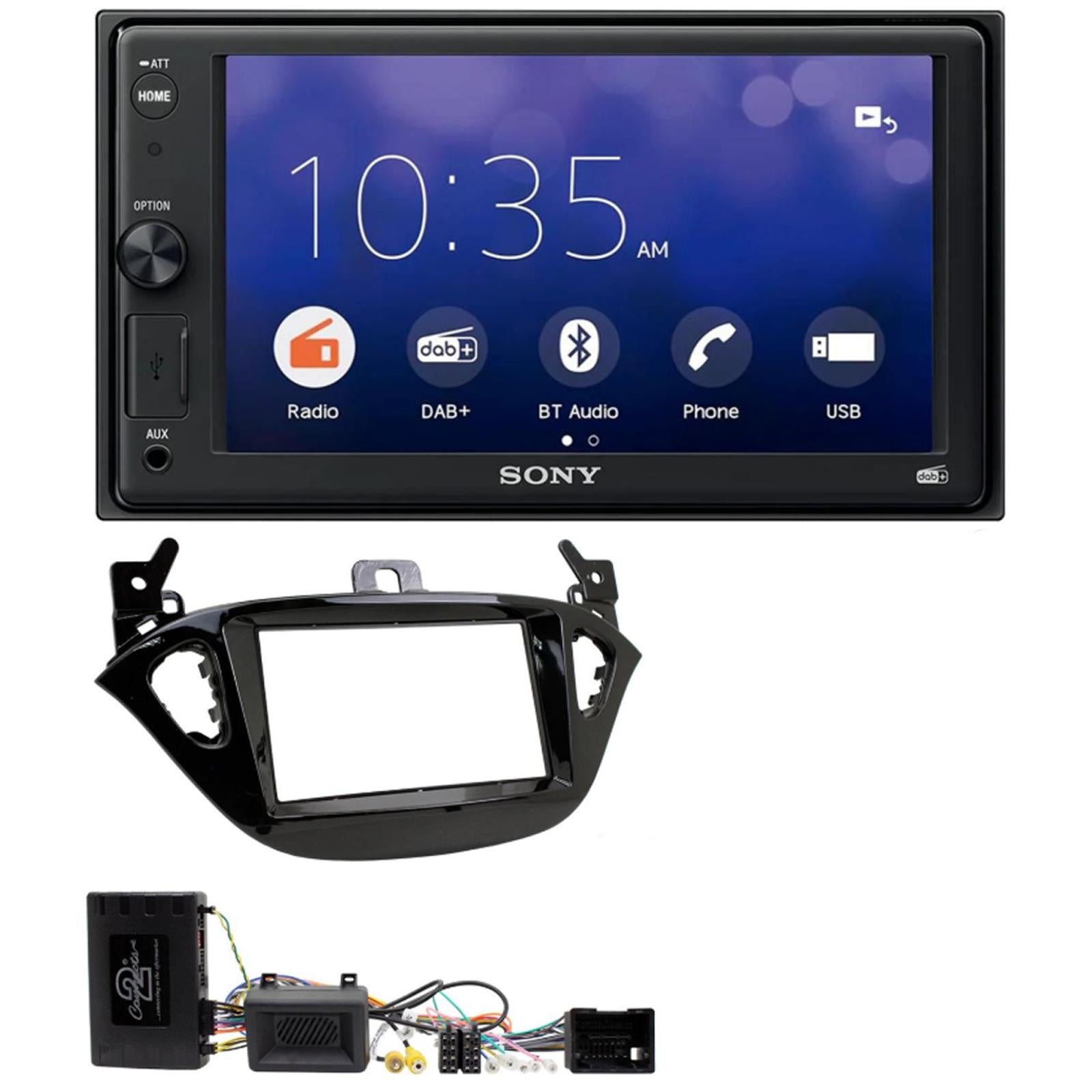 Sony 6.2" Screen Bluetooth|DAB Double Din + Fitting Kit - to fit Opel Adam 2013-21 | Opel Corsa 2014- | Vauxhall Adam 2012- | Vauxhall Corsa 2014-