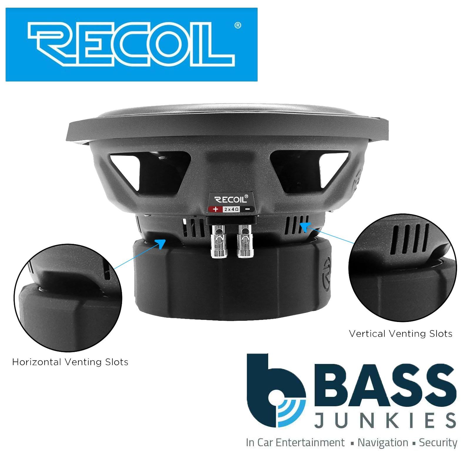 Recoil PW12D4 - 1400 Watts Echo Pro Series 12-Inch Dual 4-ohm Car Subwoofer