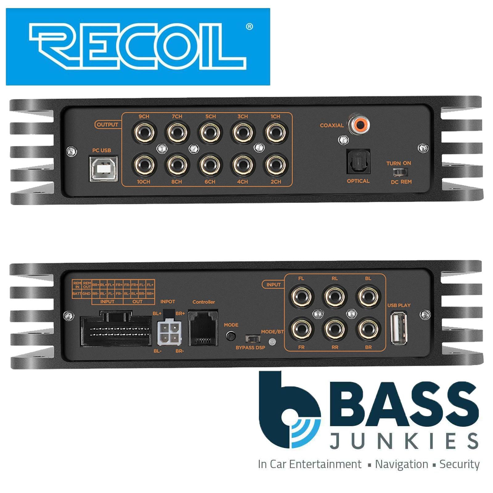 Recoil P610-PRO - 10 Channel DSP 6-In/10-Out Car Amplifier & Bluetooth Streaming