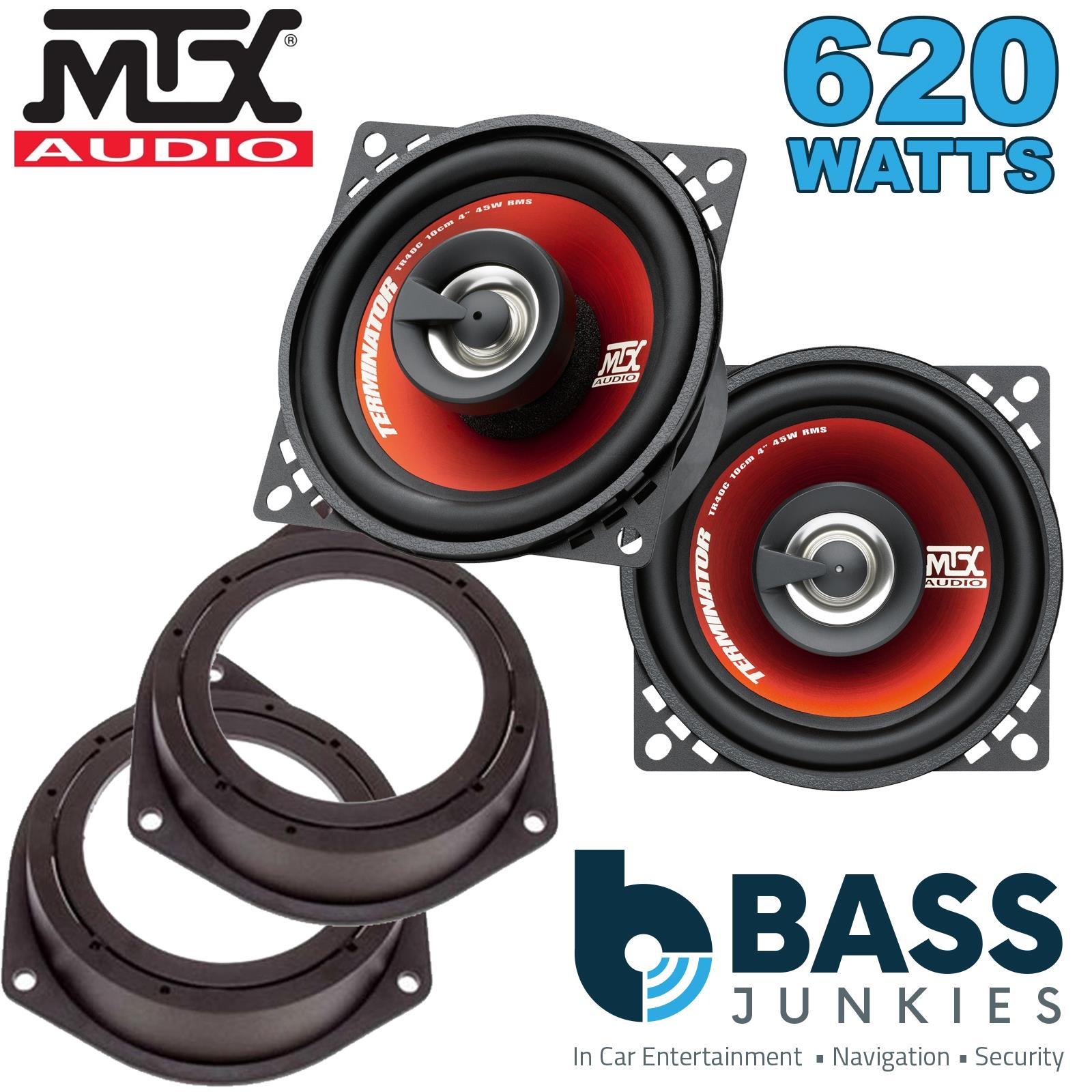 MTX TR40C 100mm/10cm/4" 2-Way Coaxial Car speakers (Per Pair Max 620|90 watts RMS) Fits Iveco Daily 2014-21