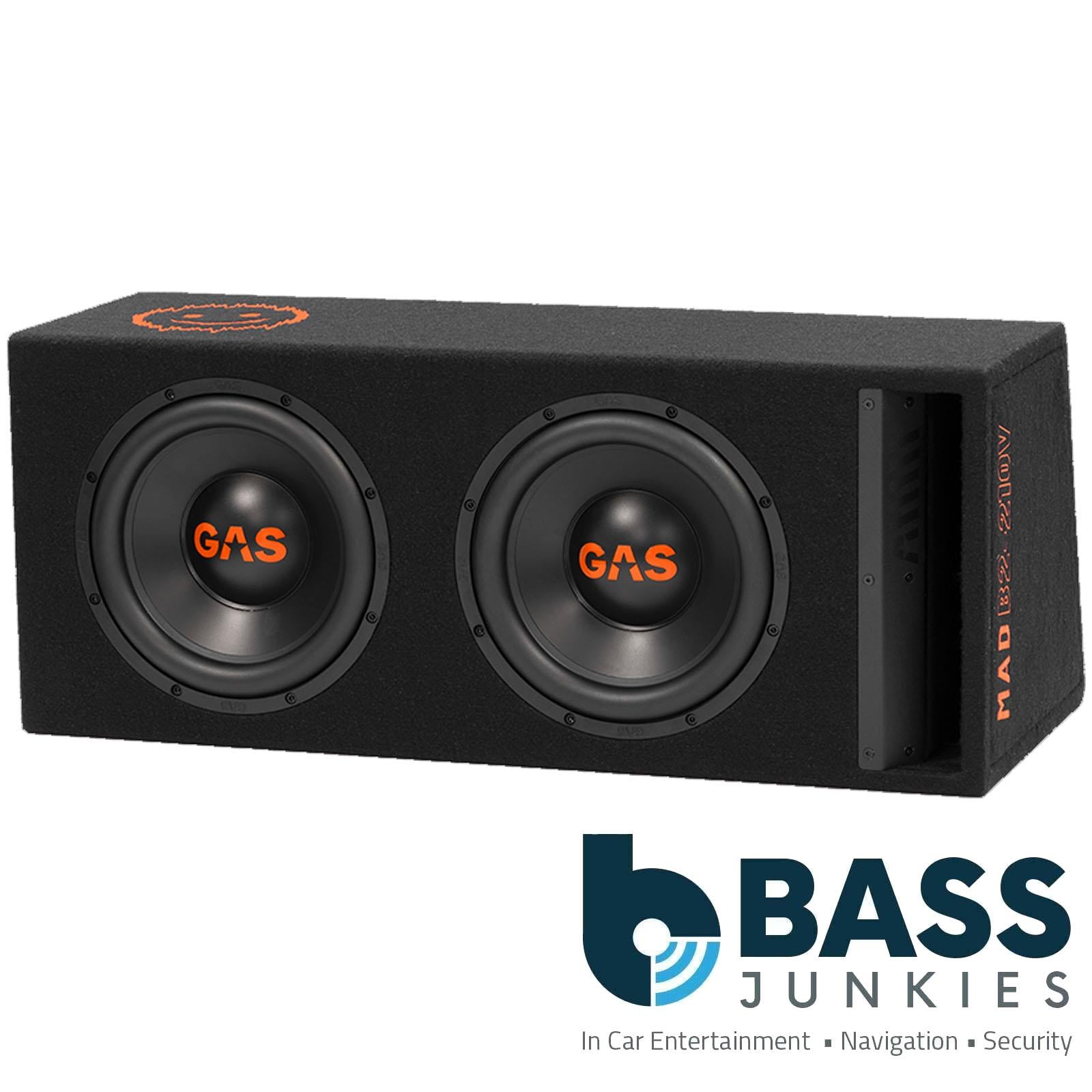 Gas MAD B2-210V - 1200 Watts 10 Inch 25cm Double Vented Enclosure Car Subwoofer