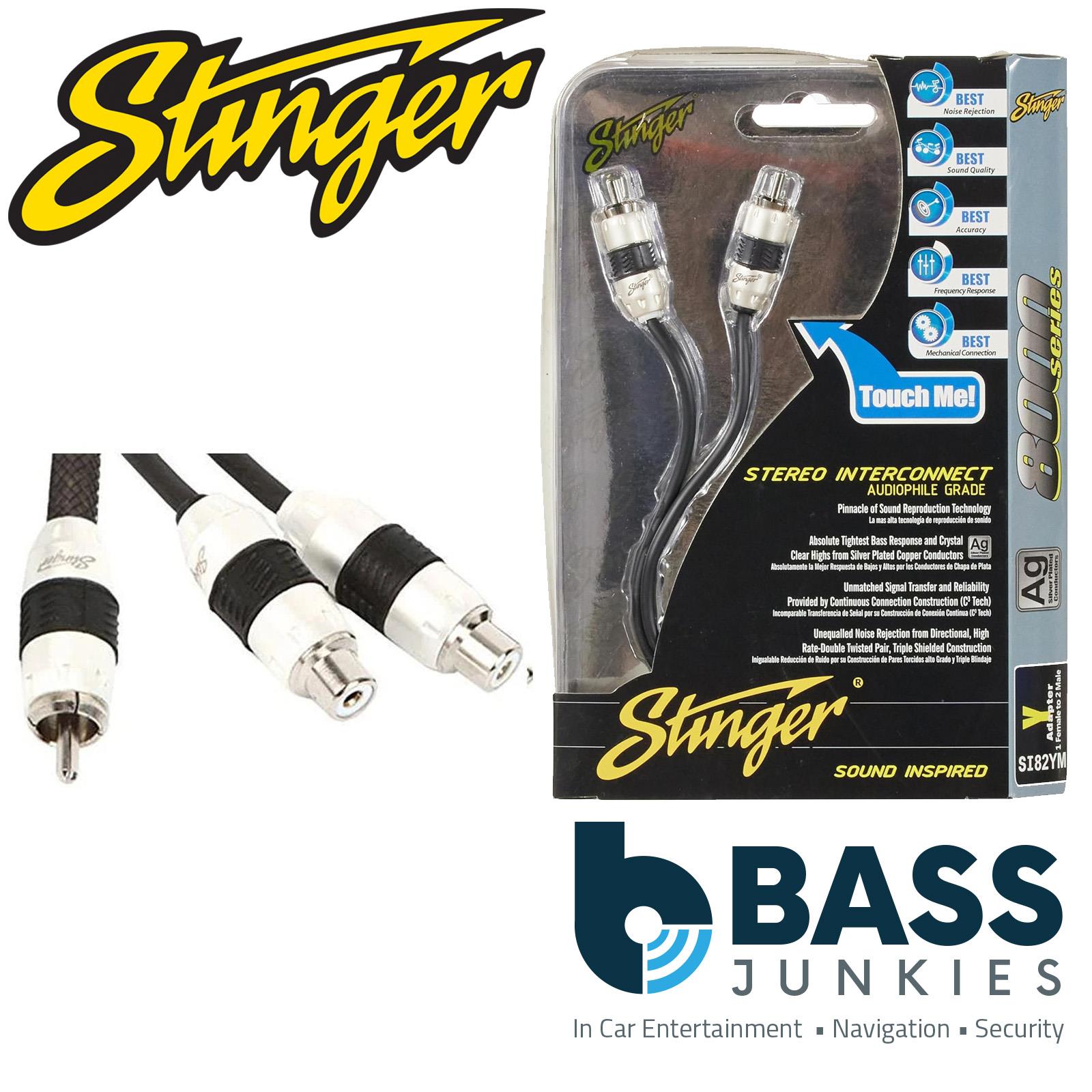 Stinger SI82YF - 2 Female to 1 Male Twisted Silver/Copper Car RCA Phono Y Splitter