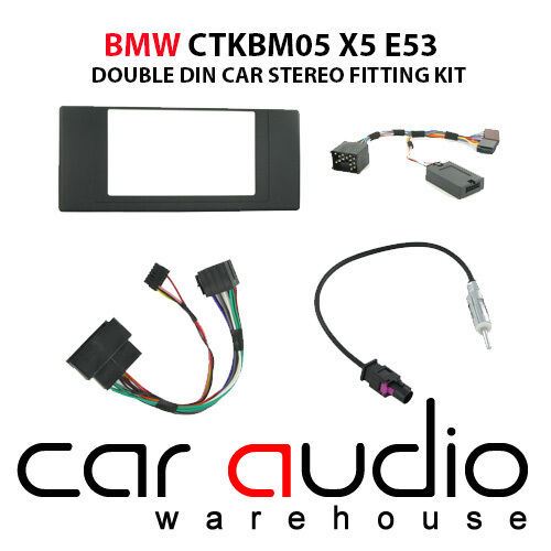 Connects 2 CTKBM05 - BMW X5 E53 2000 - 2006 Double Din Facia & Steering wheel Interface Fitting Installation Kit