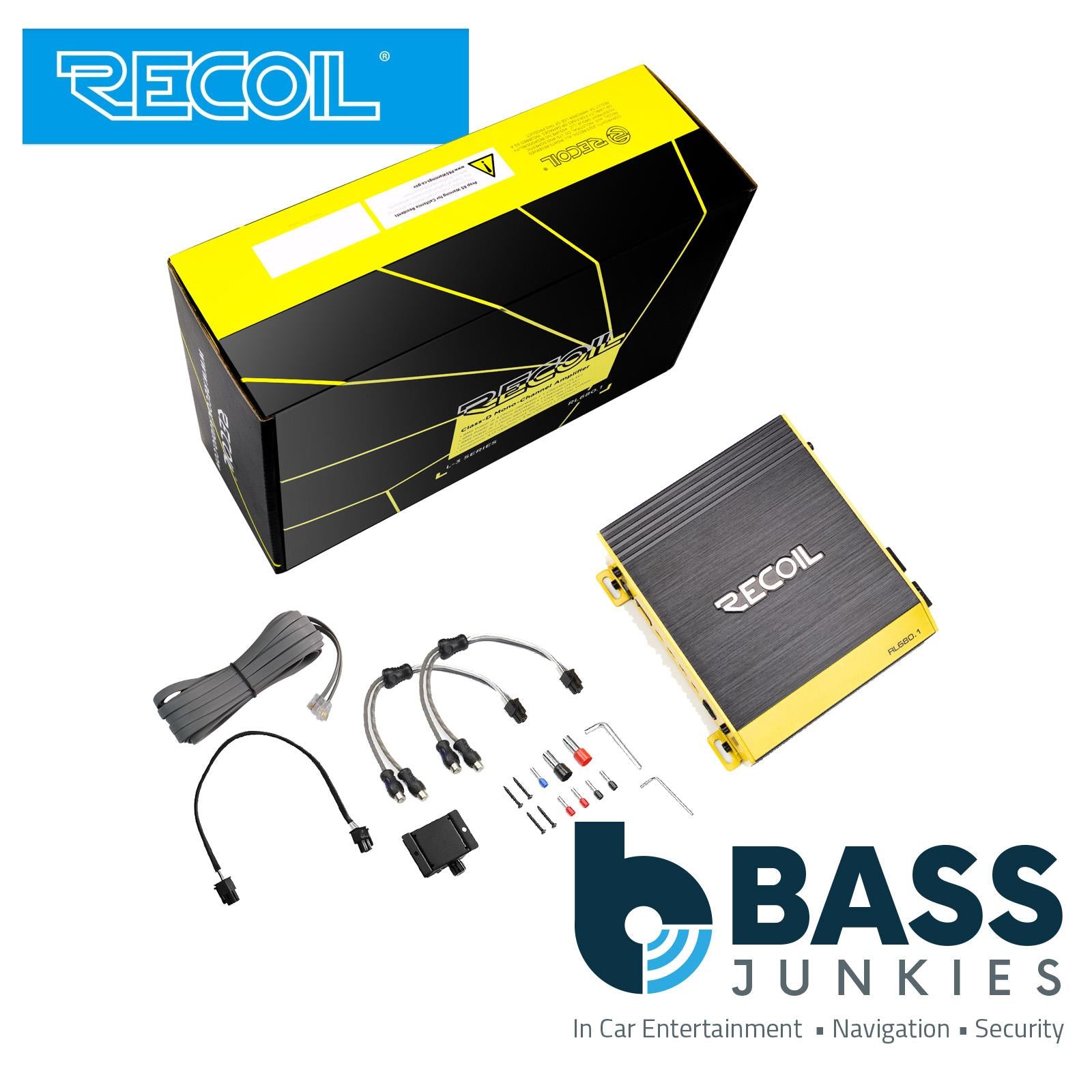 Recoil RL680.1 - Compact 680 Watts @ 1 Ohm Monoblock Car Stereo Amplifier Amp
