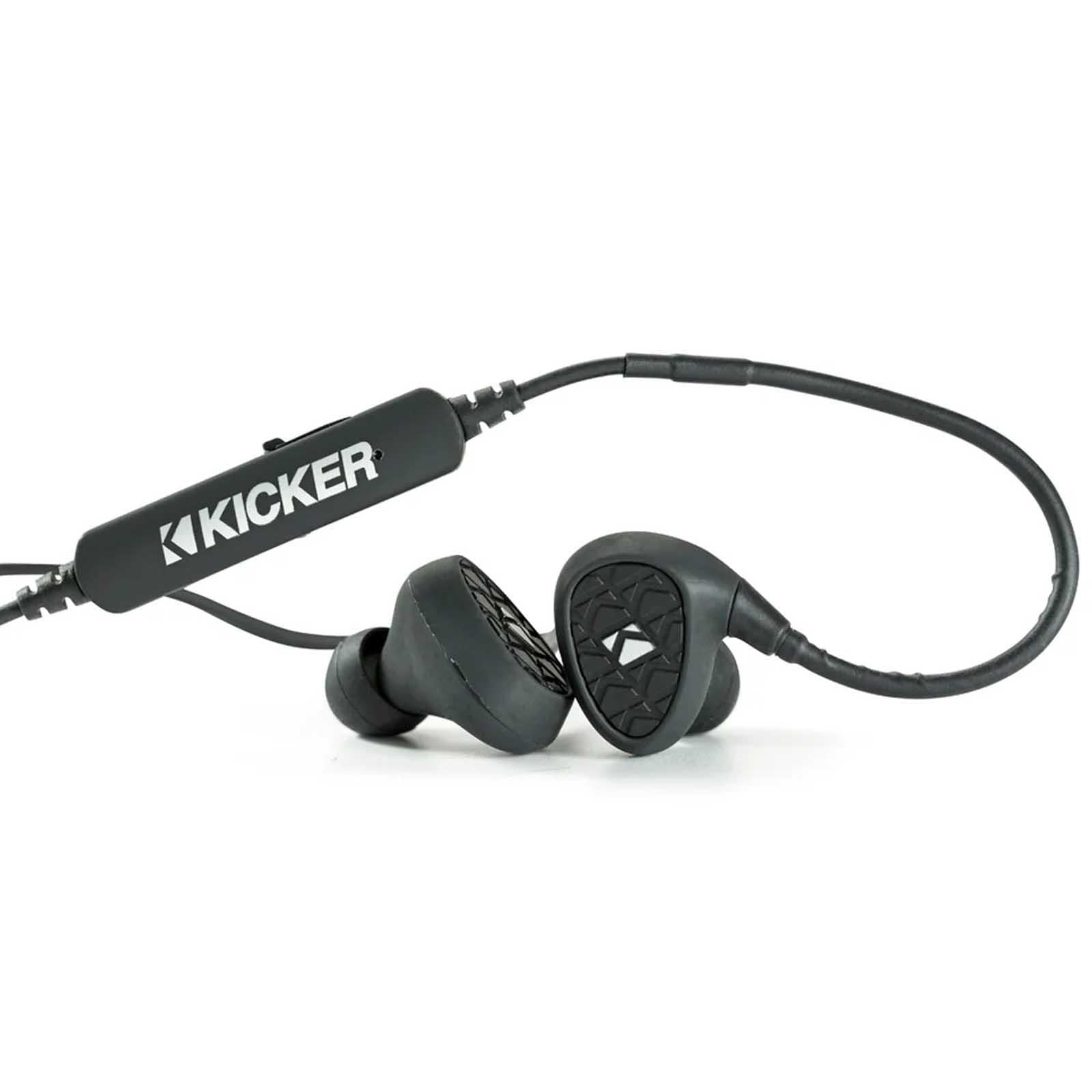 Kicker 44EB400BTB - Wireless Bluetooth Waterproof Earbuds With Mic IPX7